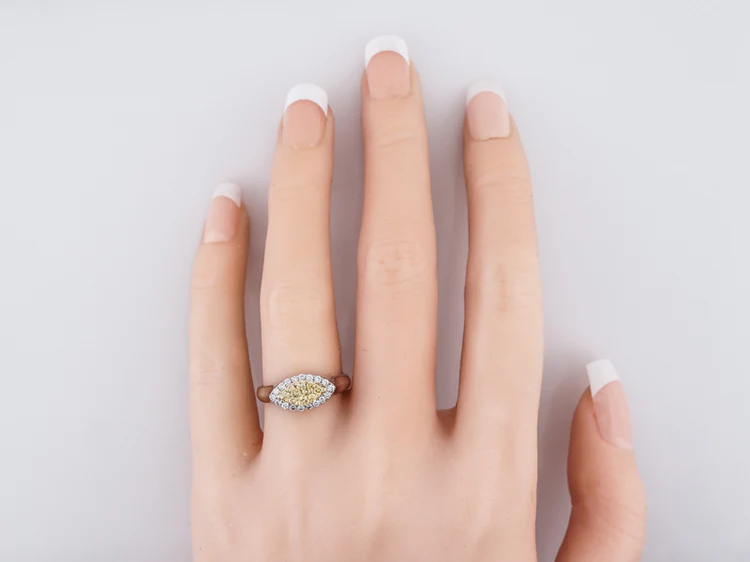 Right Hand Ring Modern .84 Round Brilliant Cut Diamonds in 18k White Gold - Image 7