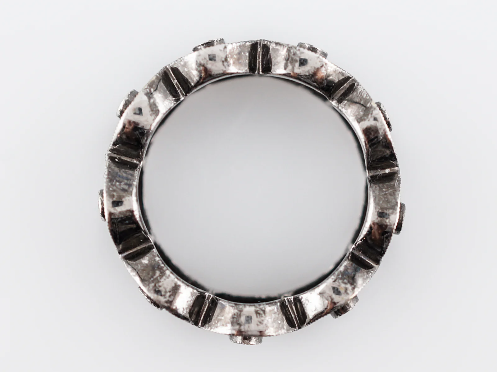 Right Hand Ring Modern .49 Round Brilliant Cut Diamonds in 14k White Gold - Image 4