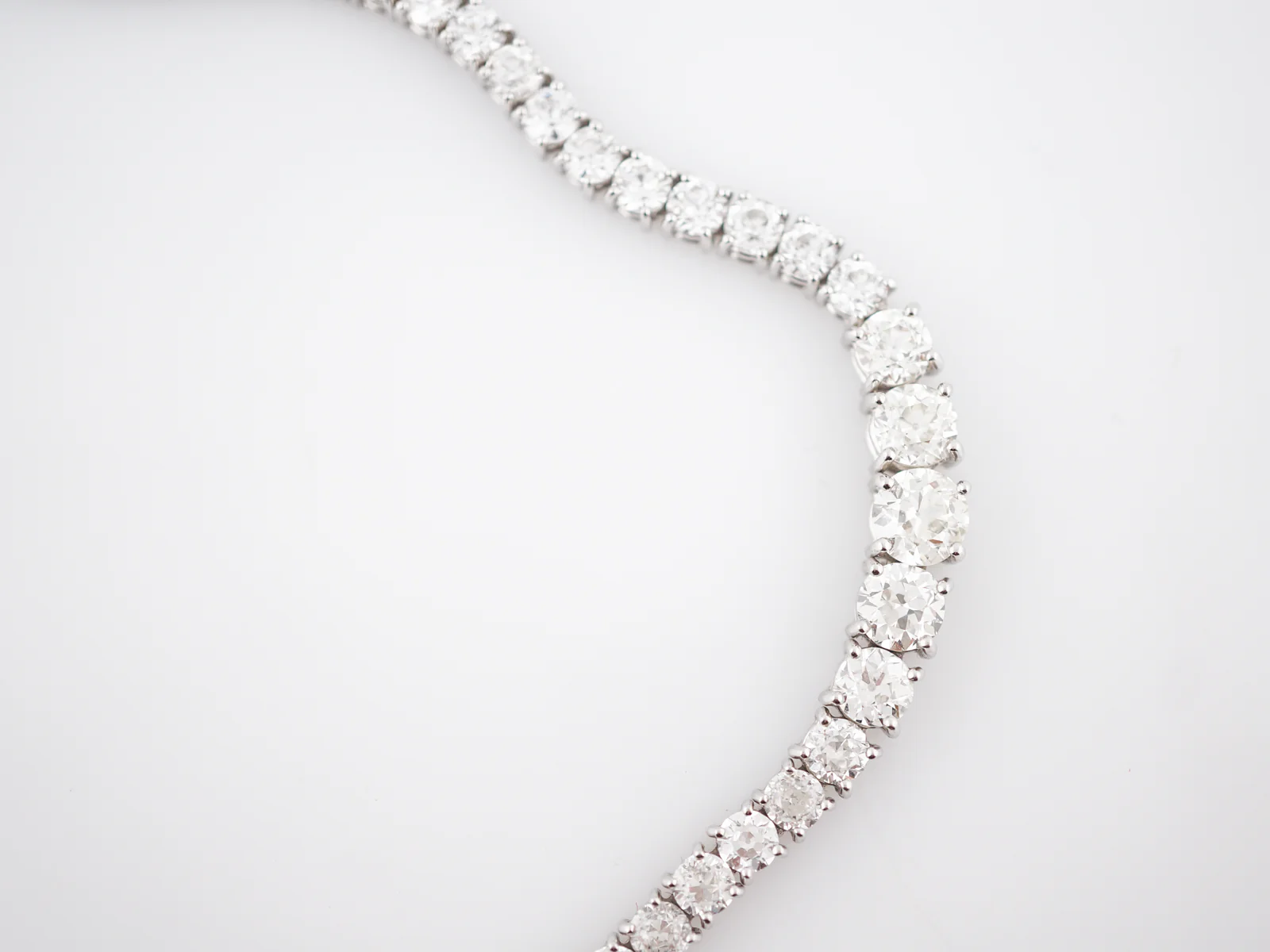 Riviera Necklace Modern 21.65 cttw Old European Cut Diamonds in Platinum - Image 3