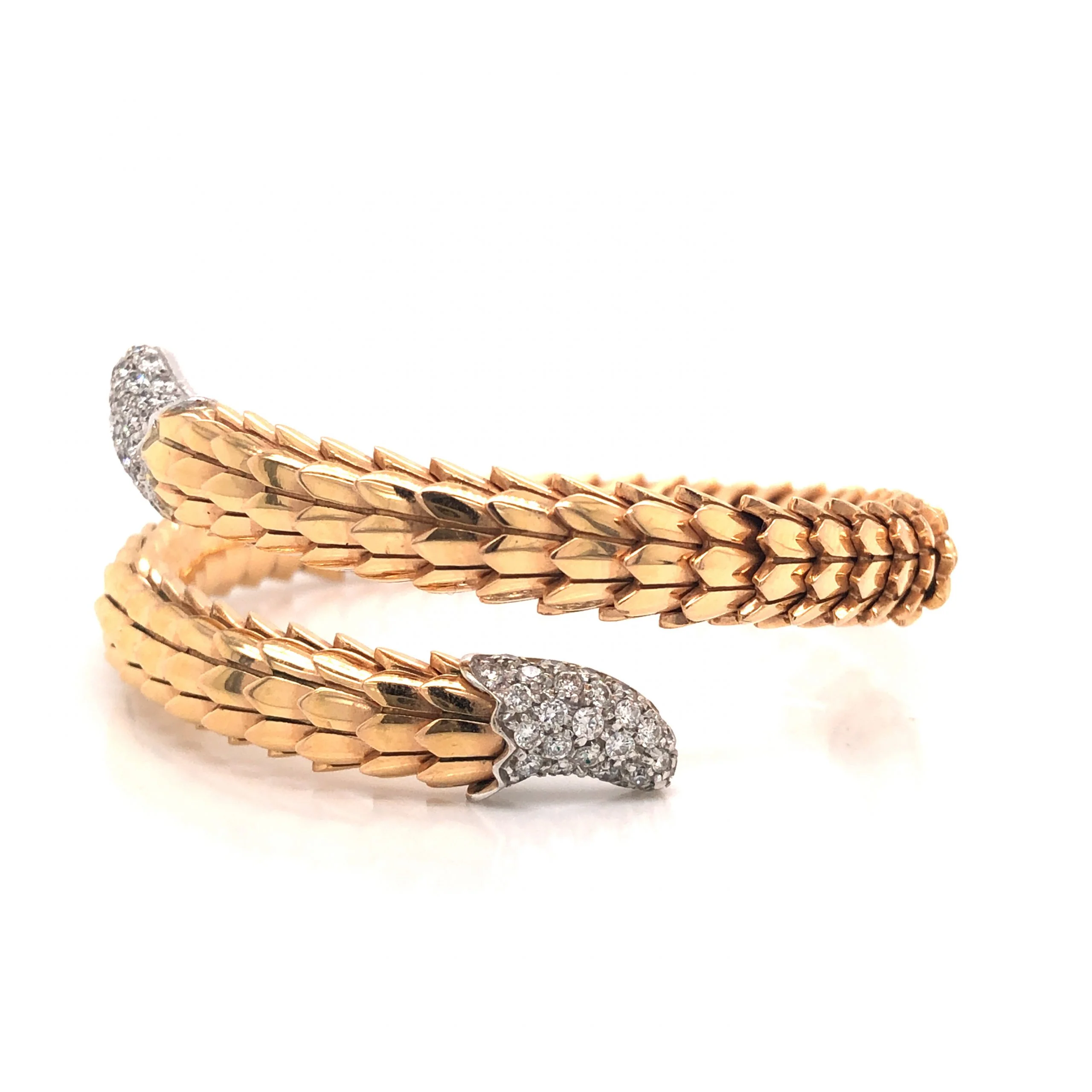 Roberto Coin Animalier Cobra Cuff 18k Yellow Gold - Image 2