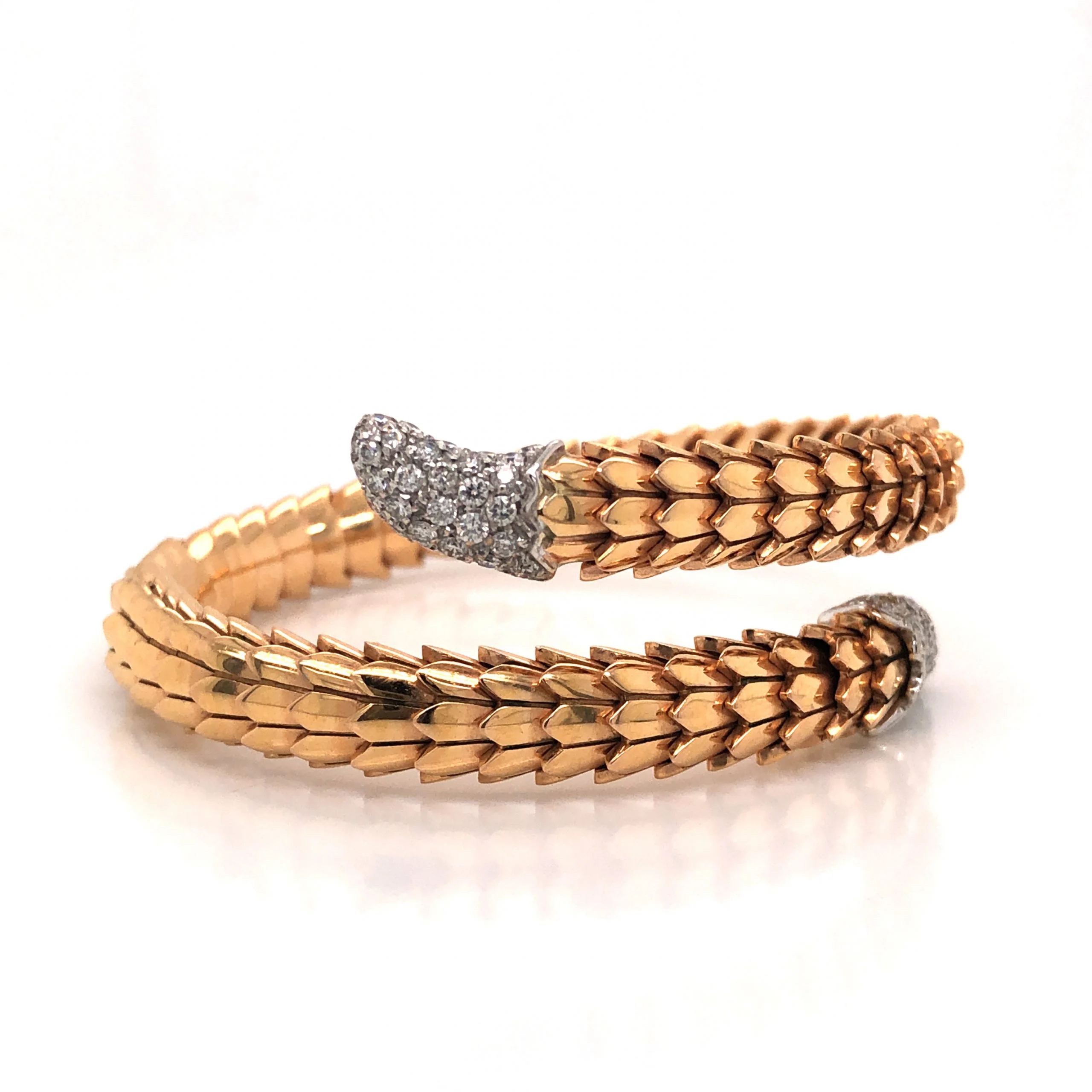 Roberto Coin Animalier Cobra Cuff 18k Yellow Gold - Image 3