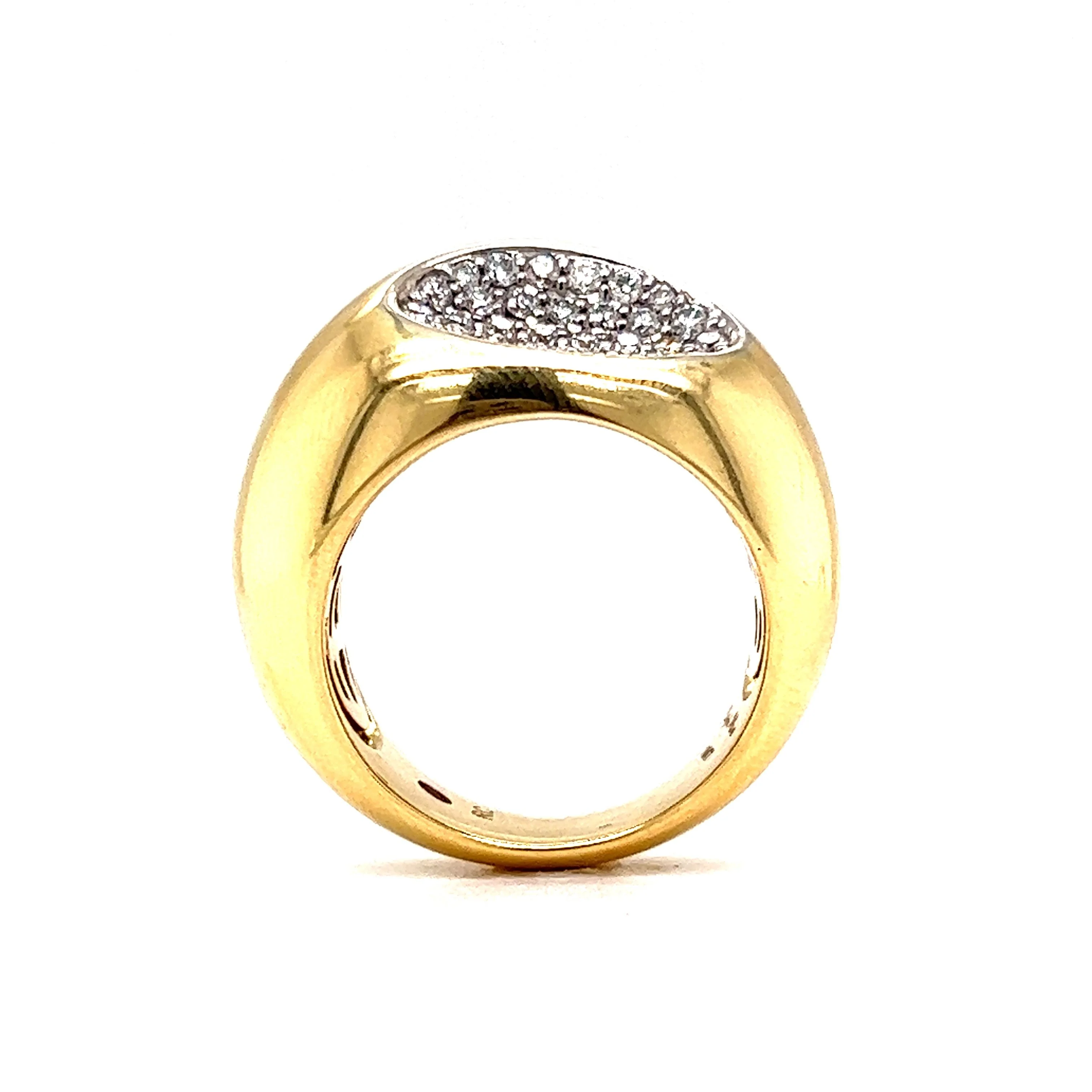 Roberto Coin Capri Plus Diamond Ring in 18k Yellow Gold - Image 6