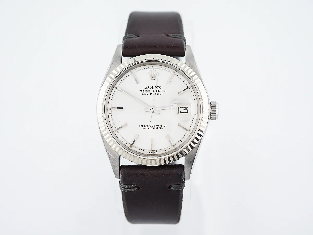 Rolex 1972 Datejust Watch Modern in Stainless Steel with a Fluted bezel