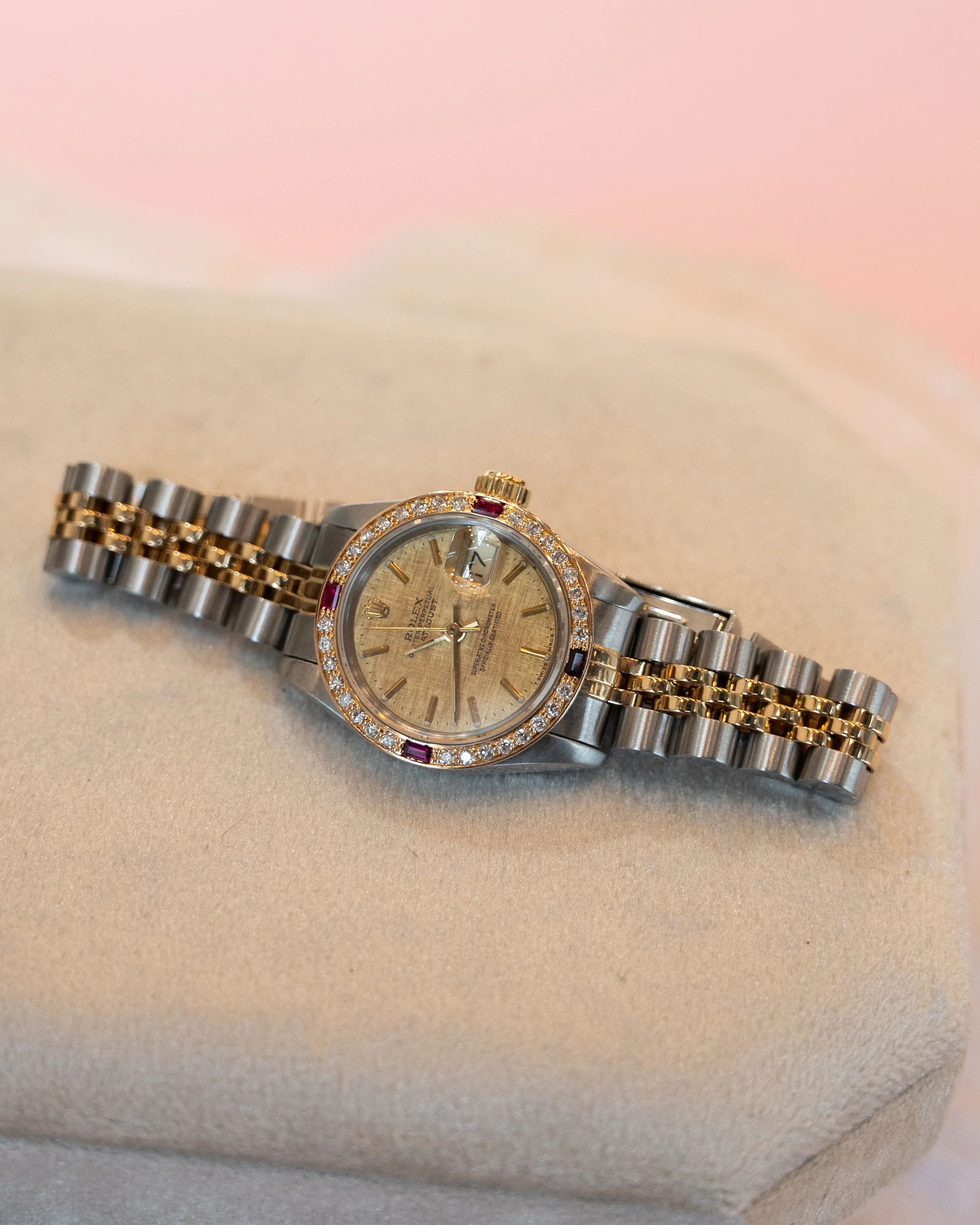 Rolex Datejust 26mm Diamond Ruby 2-Tone 18k - Image 5