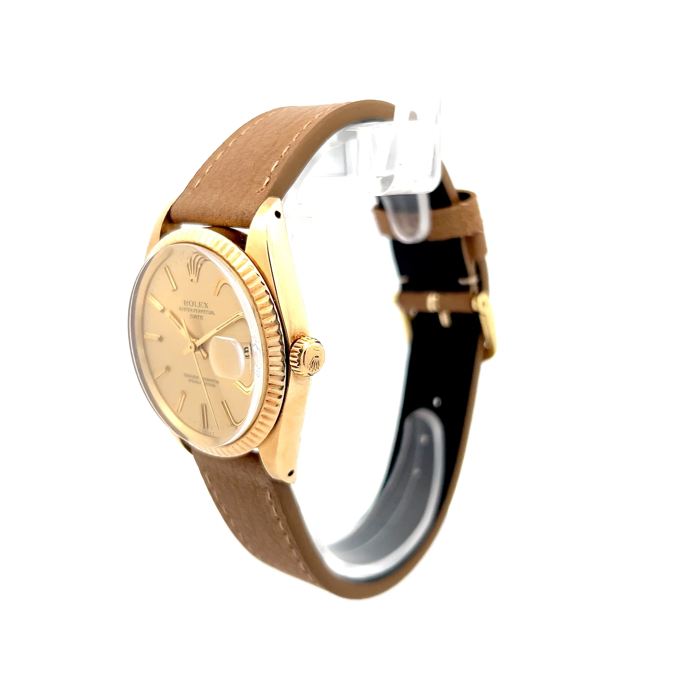 Rolex Datejust 34mm Gold Dial 14k Yellow Gold - Image 2