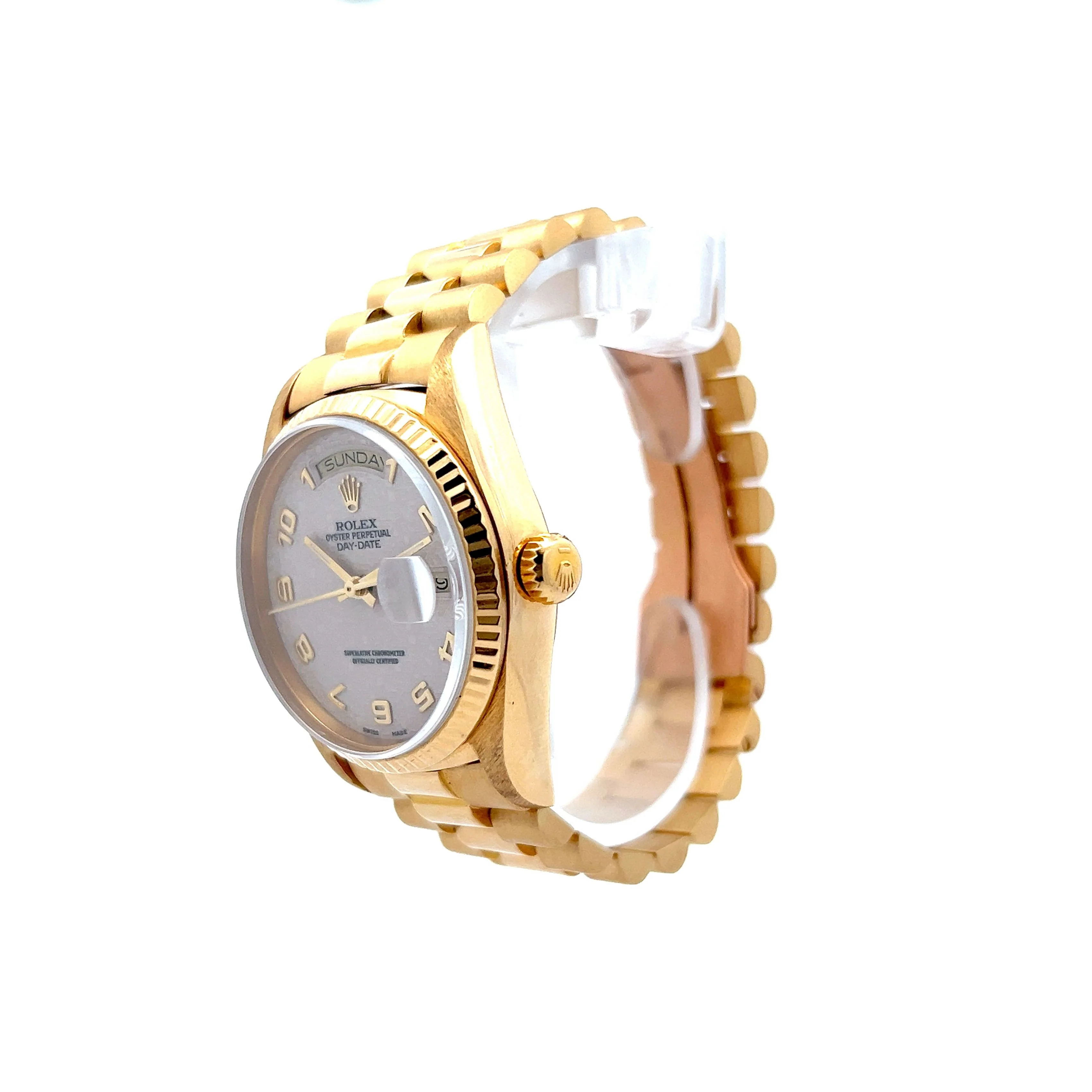 Rolex Day-Date President with Jubilee Arabic Dial REF 18038 in 18k Yellow Gold - Image 2
