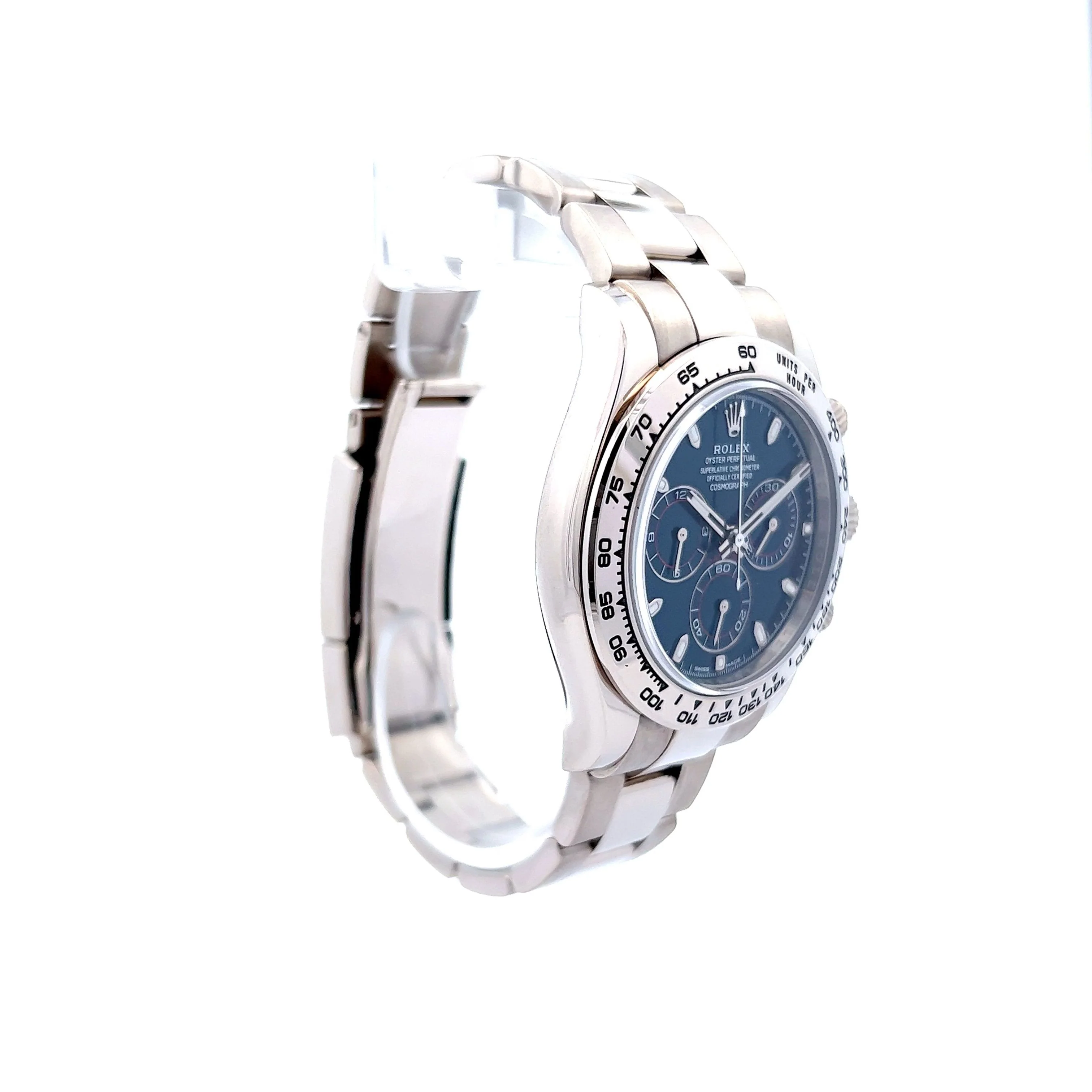 Rolex Daytona Blue Dial Chronograph 18k White Gold 116509 - Image 3