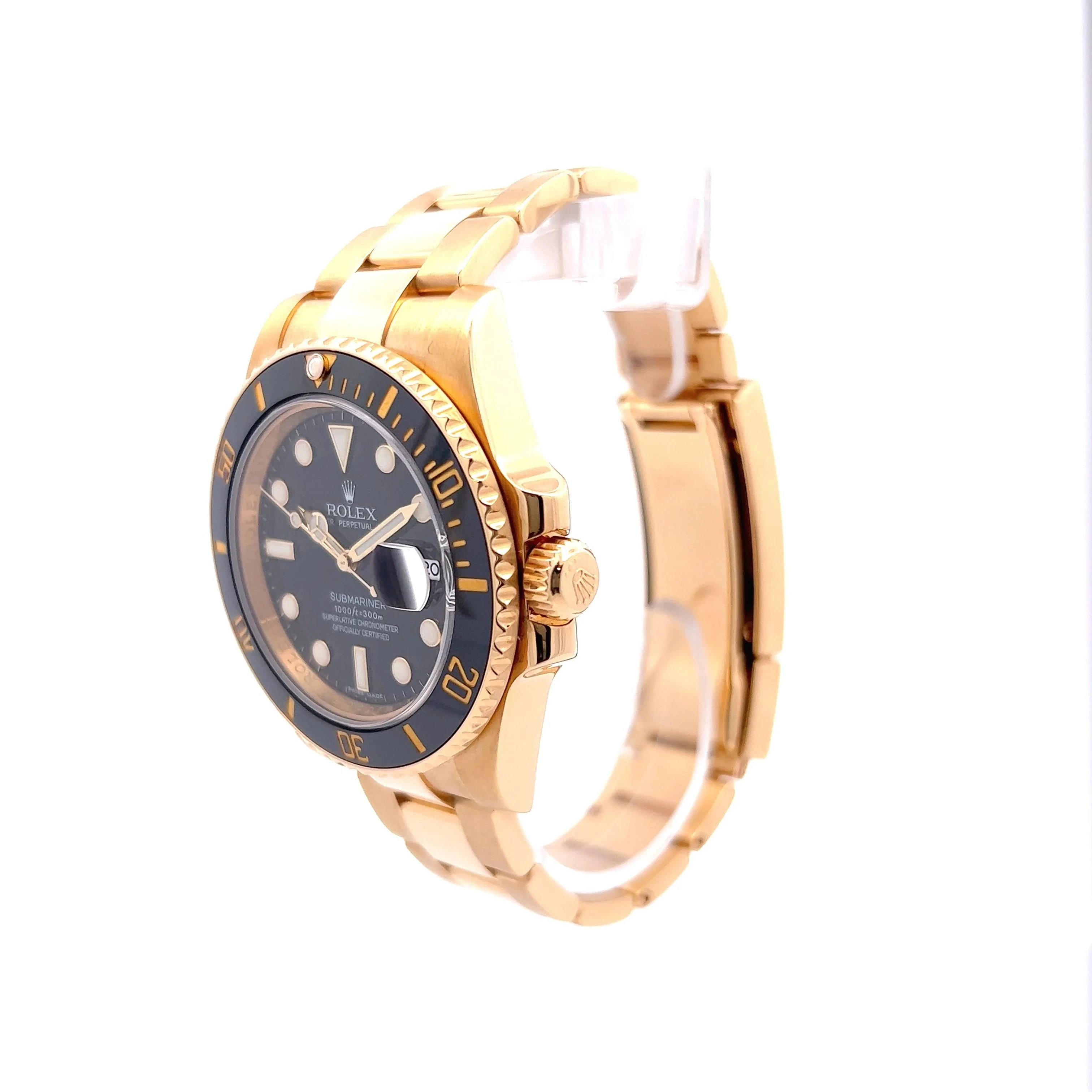 Rolex Submariner Date 18K Yellow Gold Black Dial Bezel 116618N - Image 2
