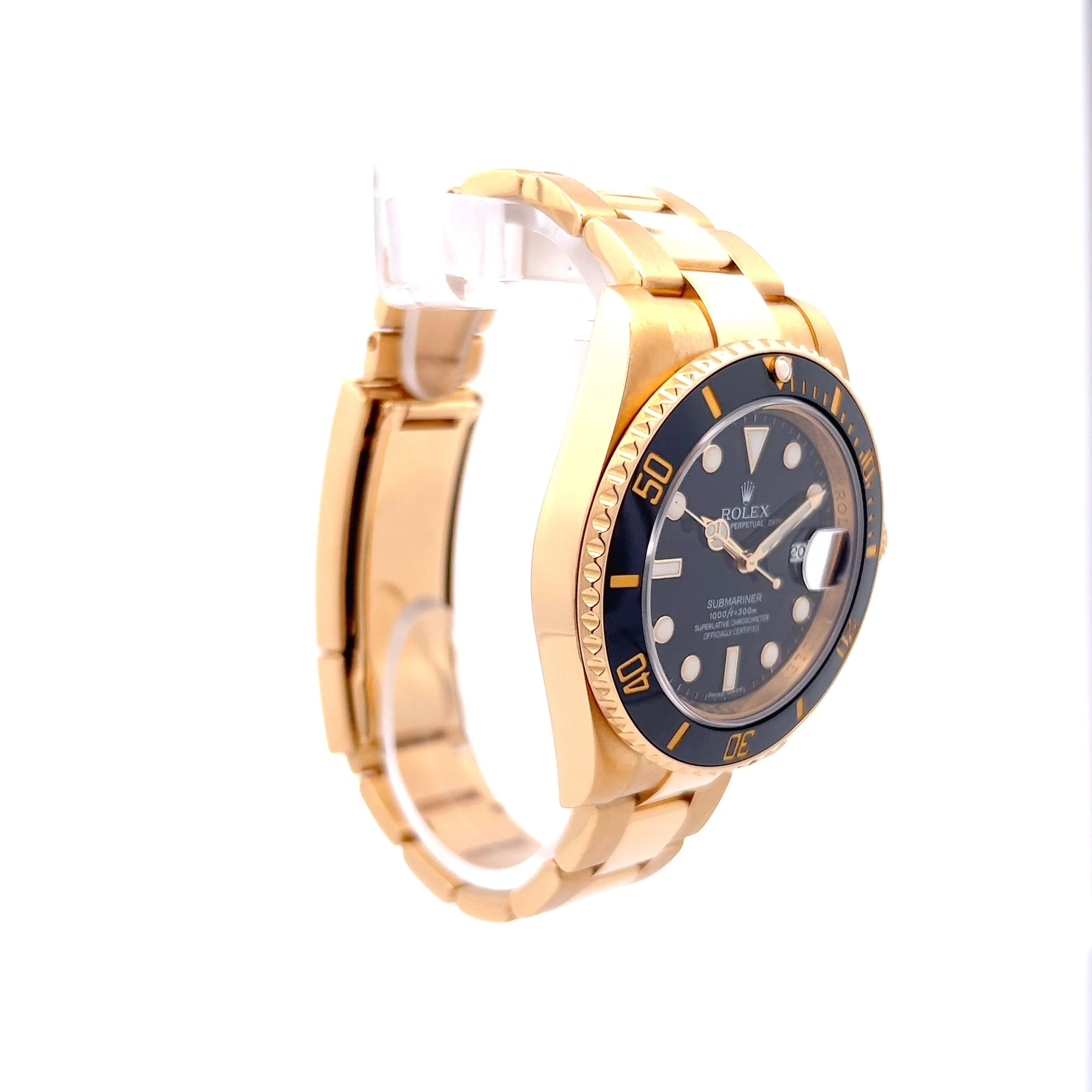 Rolex Submariner Date 18K Yellow Gold Black Dial Bezel 116618N - Image 3