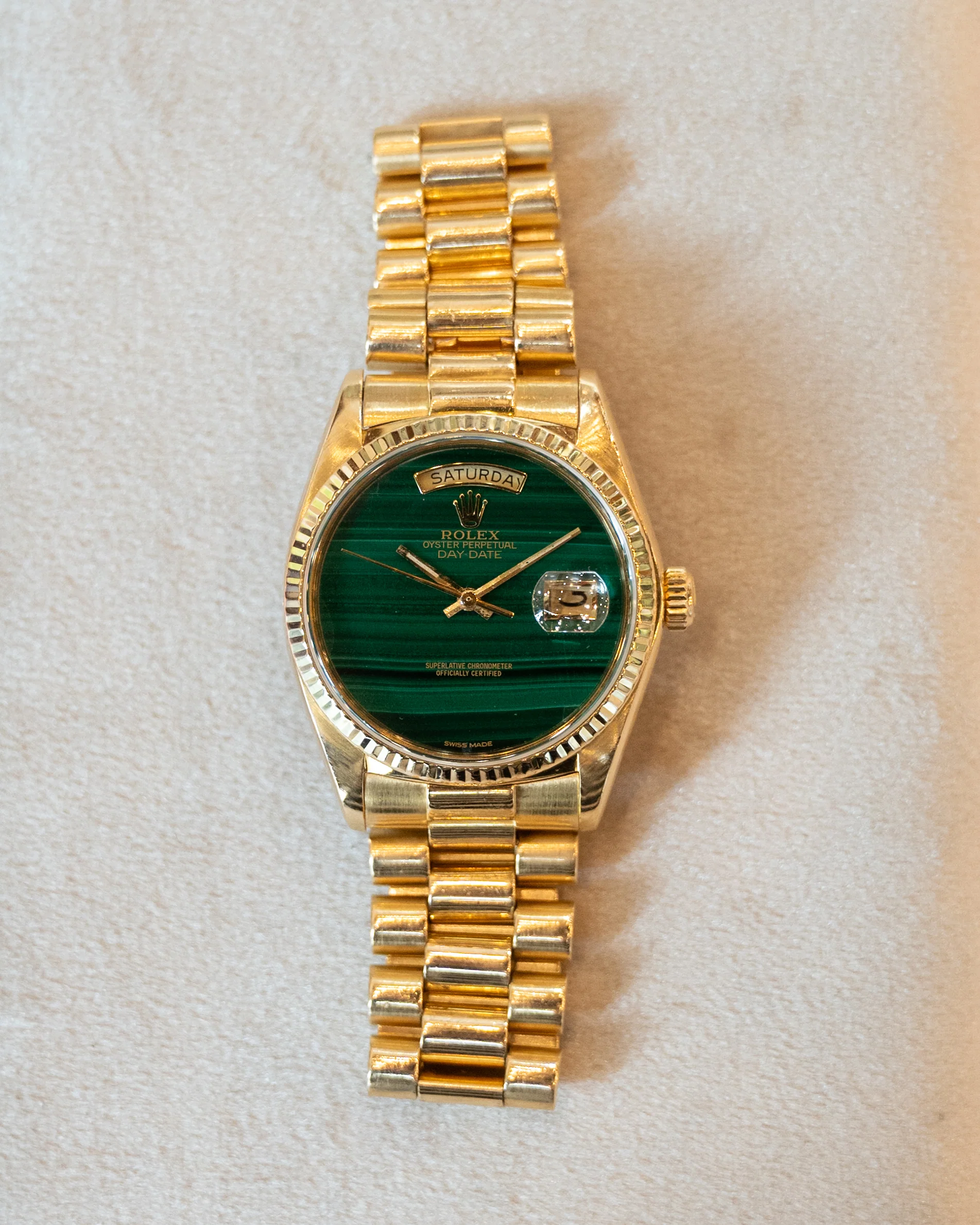 Rolex President Day-Date Malachite Dial 18k Yellow Gold - Image 5