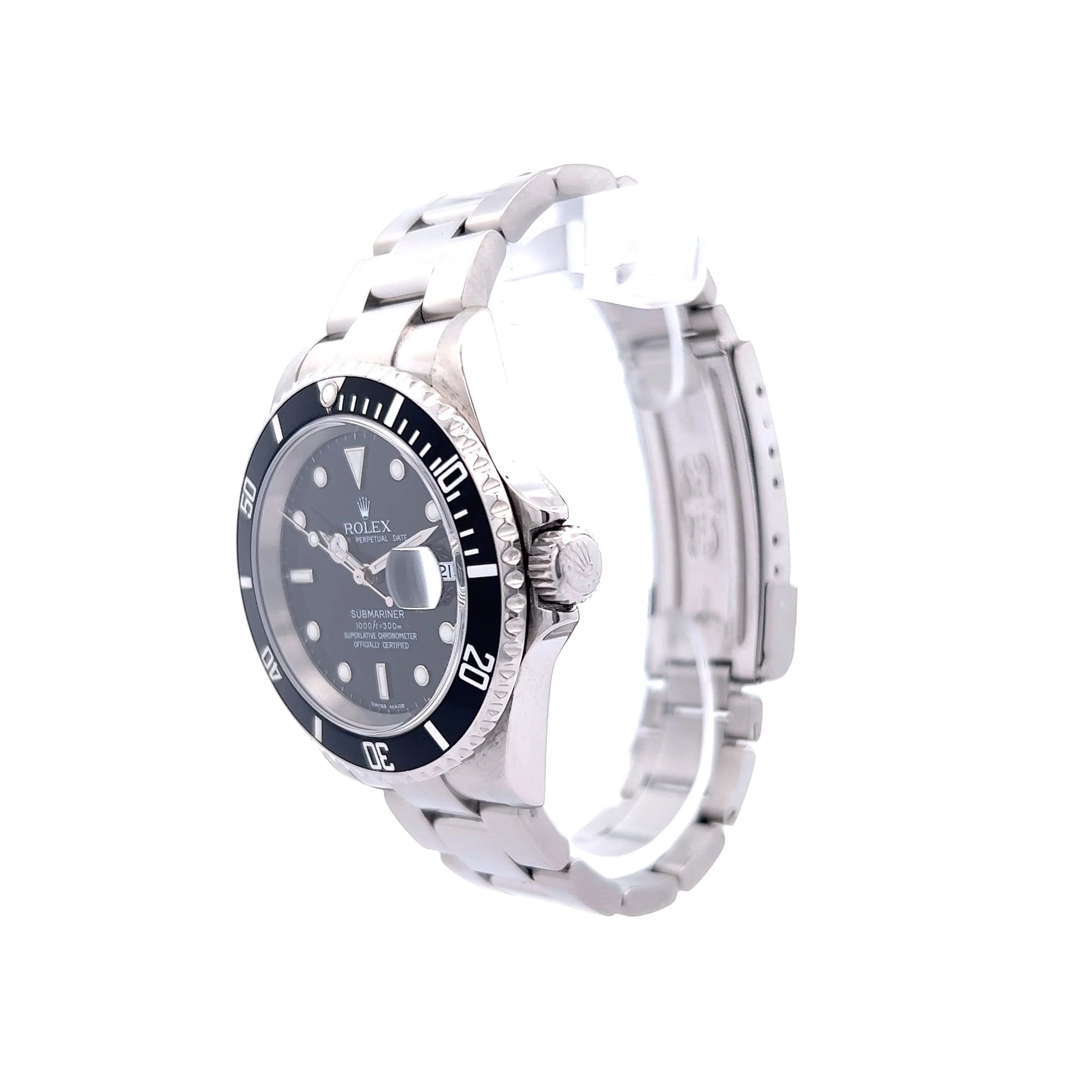 Rolex Submariner Date Black Dial Black Bezel Oyster 16610 - Image 2