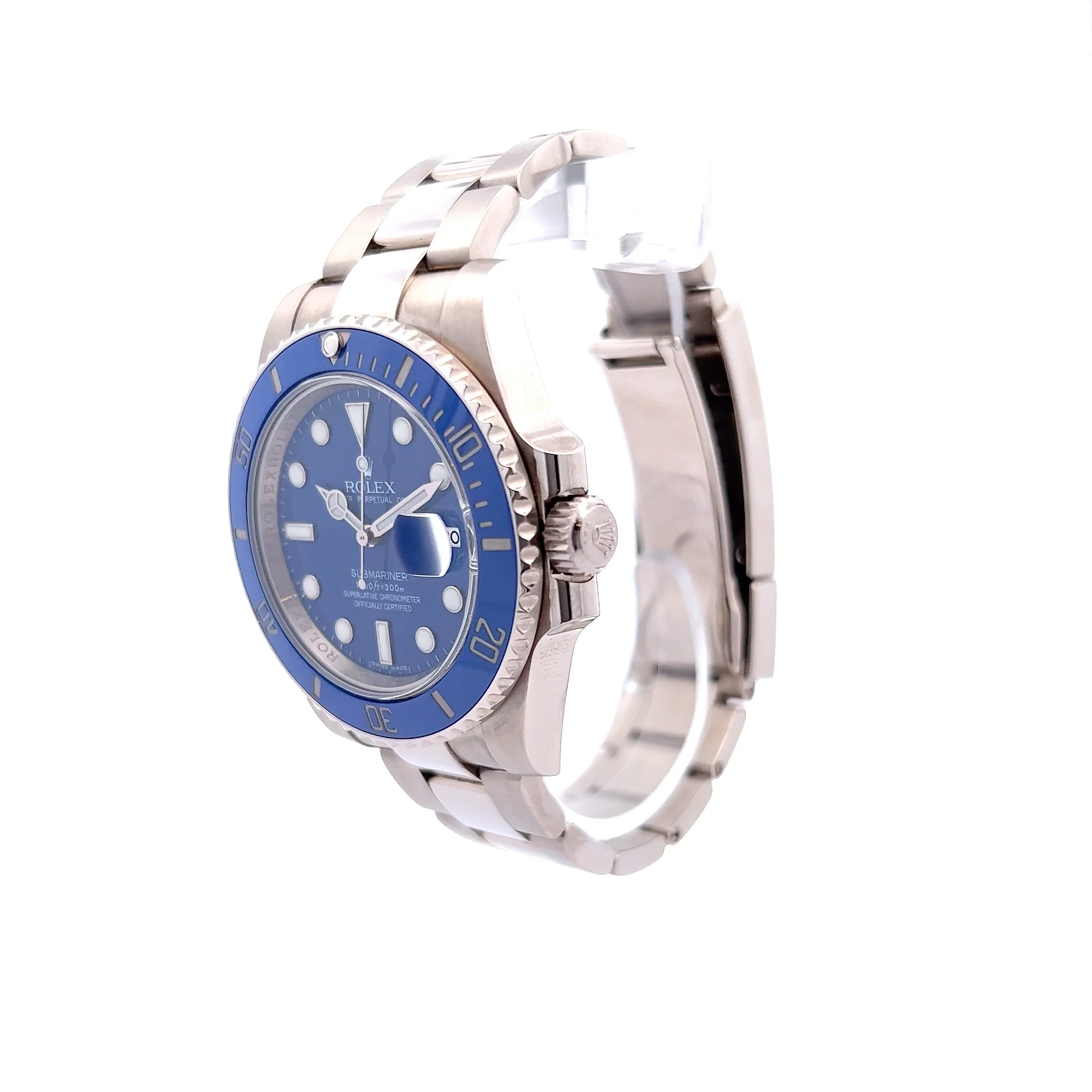 Rolex Submariner Date 'Smurf' 18K White Gold Blue Dial Blue Bezel 1166191LB - Image 2