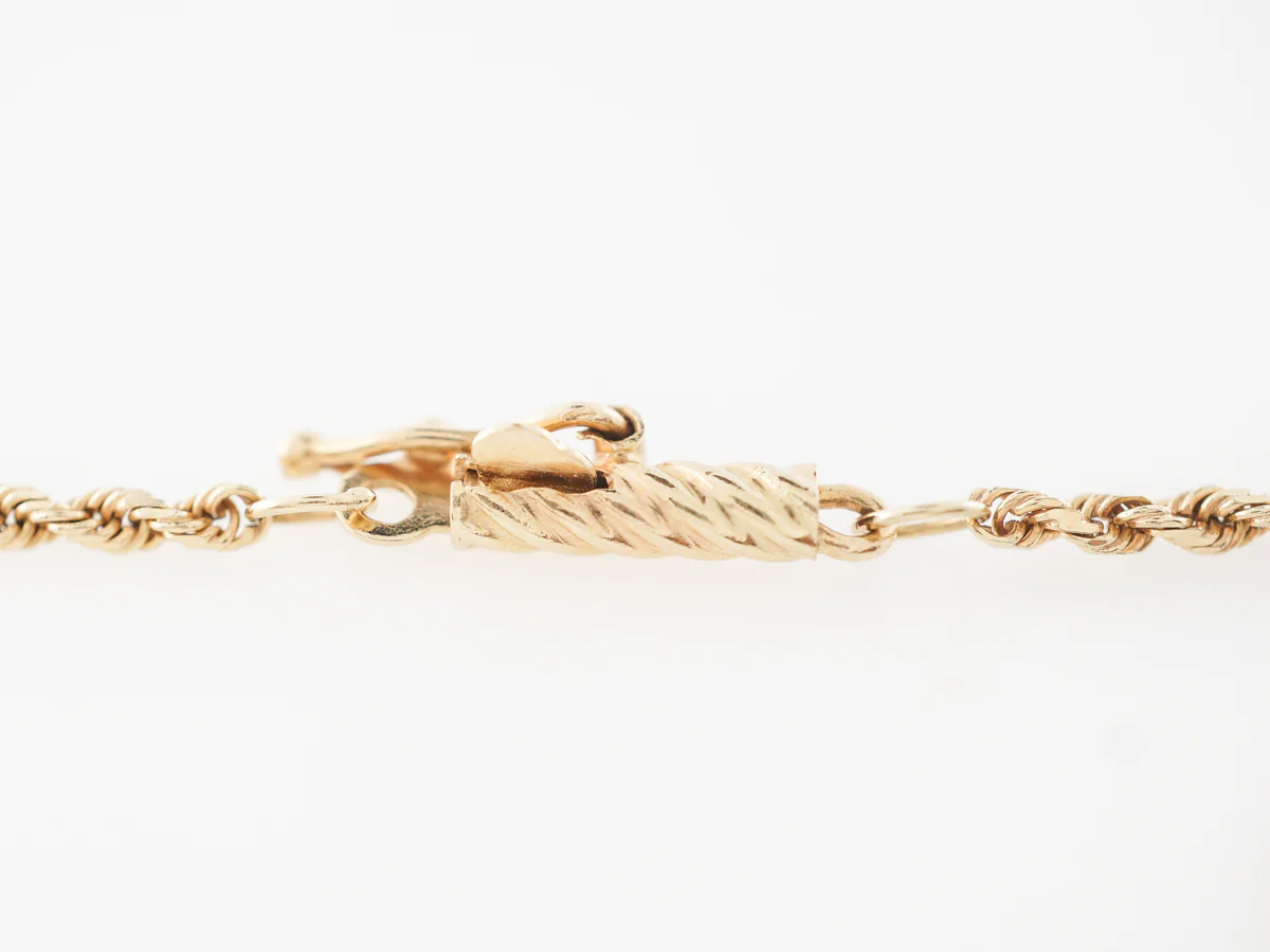 Rope Chain Necklace 18 inches in 14k Yellow Gold - Image 3