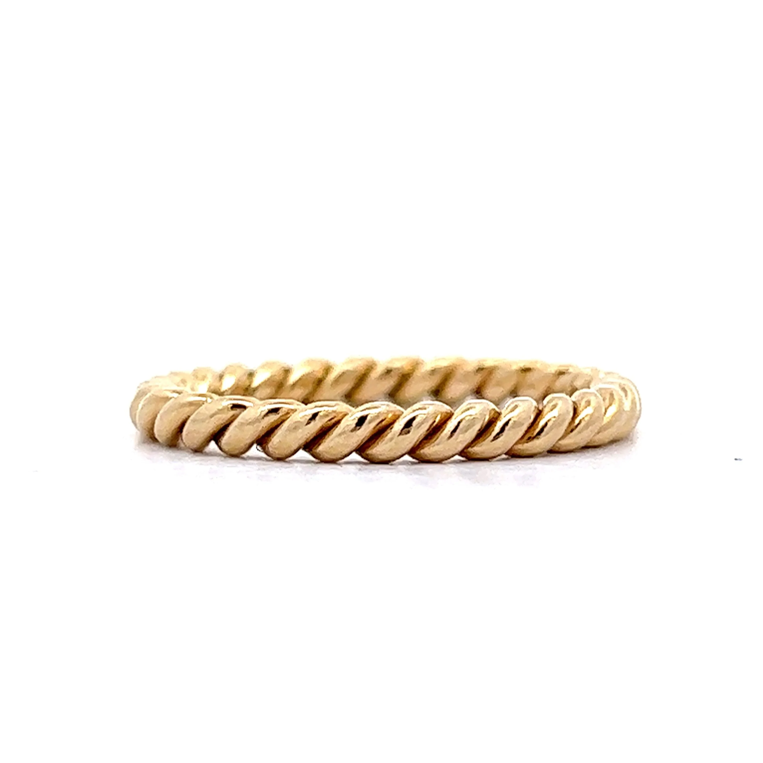 Roped Stacking Ring in 14k Yellow Gold - Image 3