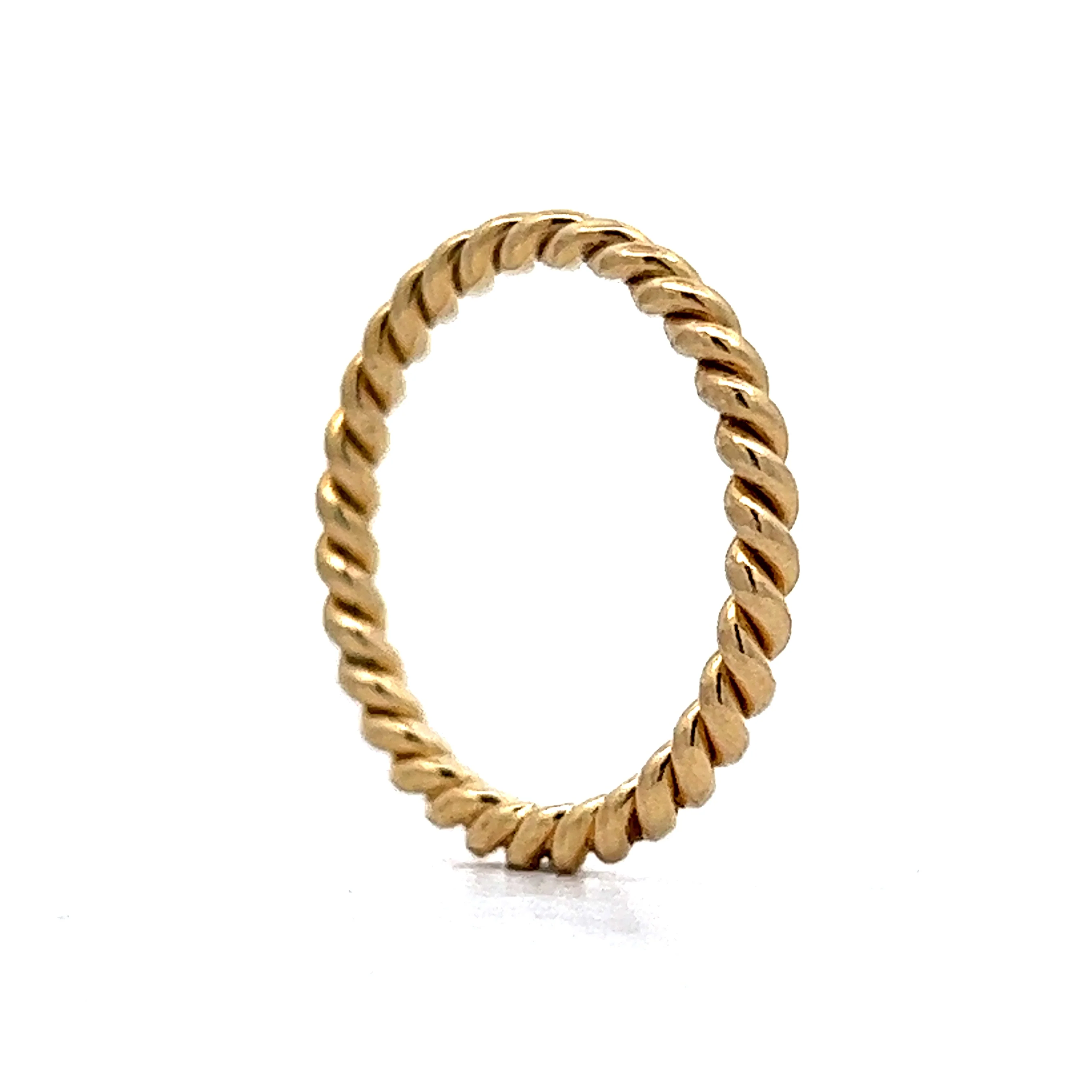 Roped Stacking Ring in 14k Yellow Gold - Image 5
