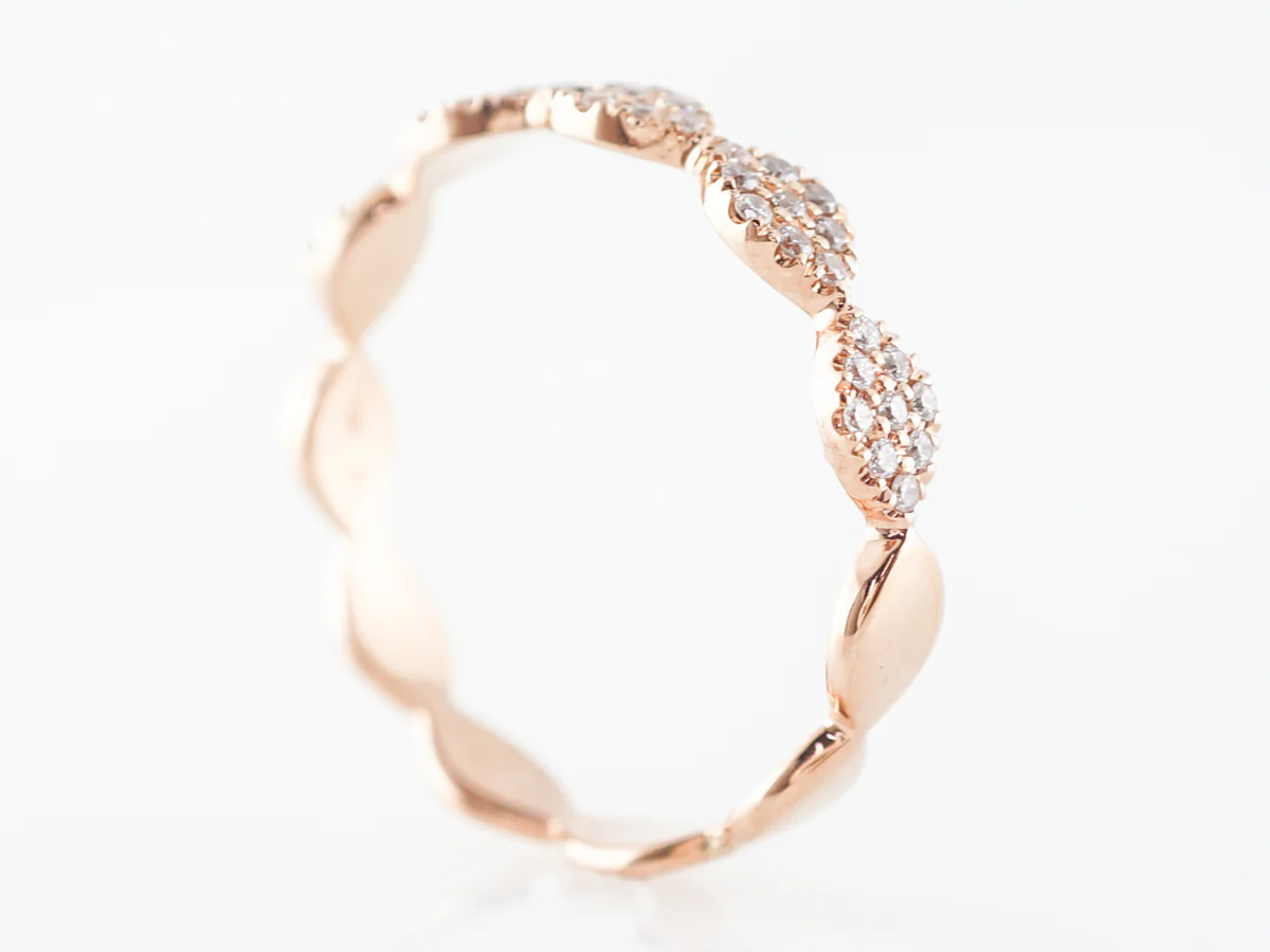 Rose Gold Pave Diamond Cluster Ring in 18k - Image 4