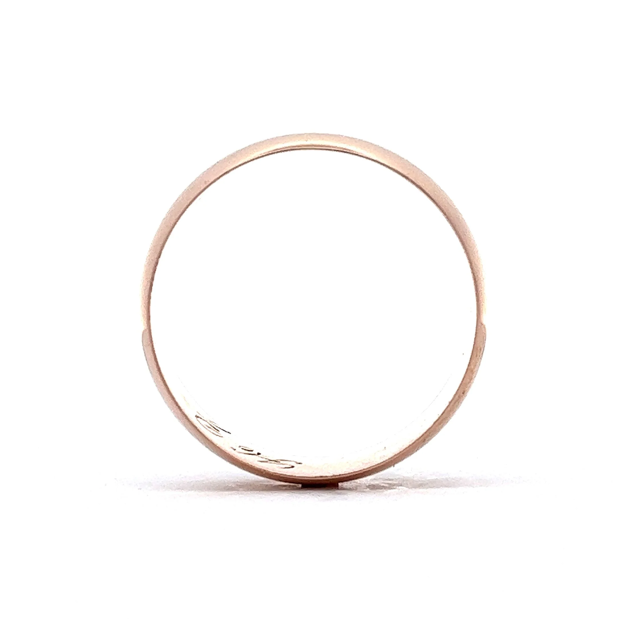 Men's 7mm Knife Edge Wedding Band in 14k Rose Gold - Image 4