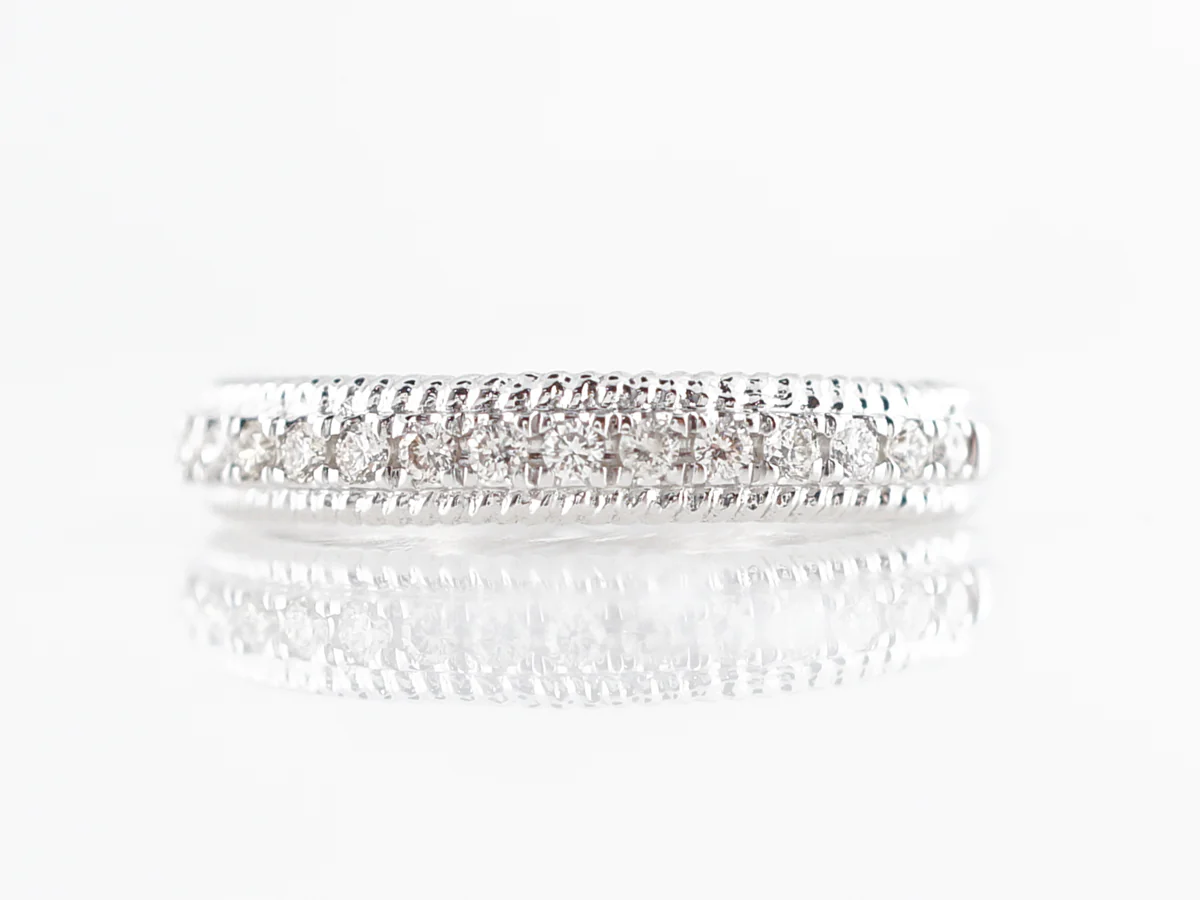 Round Brilliant .23 Carat Diamond Wedding Band 14k