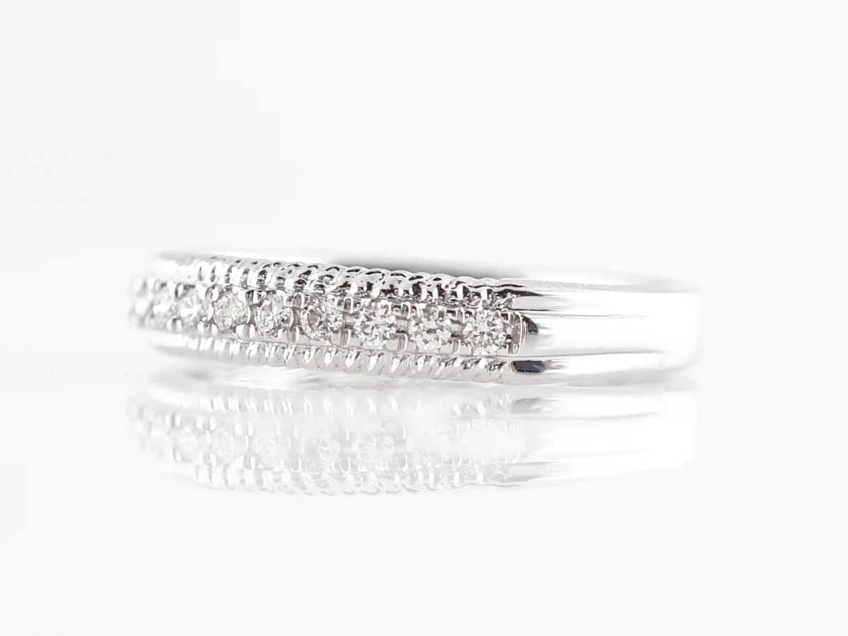 Round Brilliant .23 Carat Diamond Wedding Band 14k - Image 2