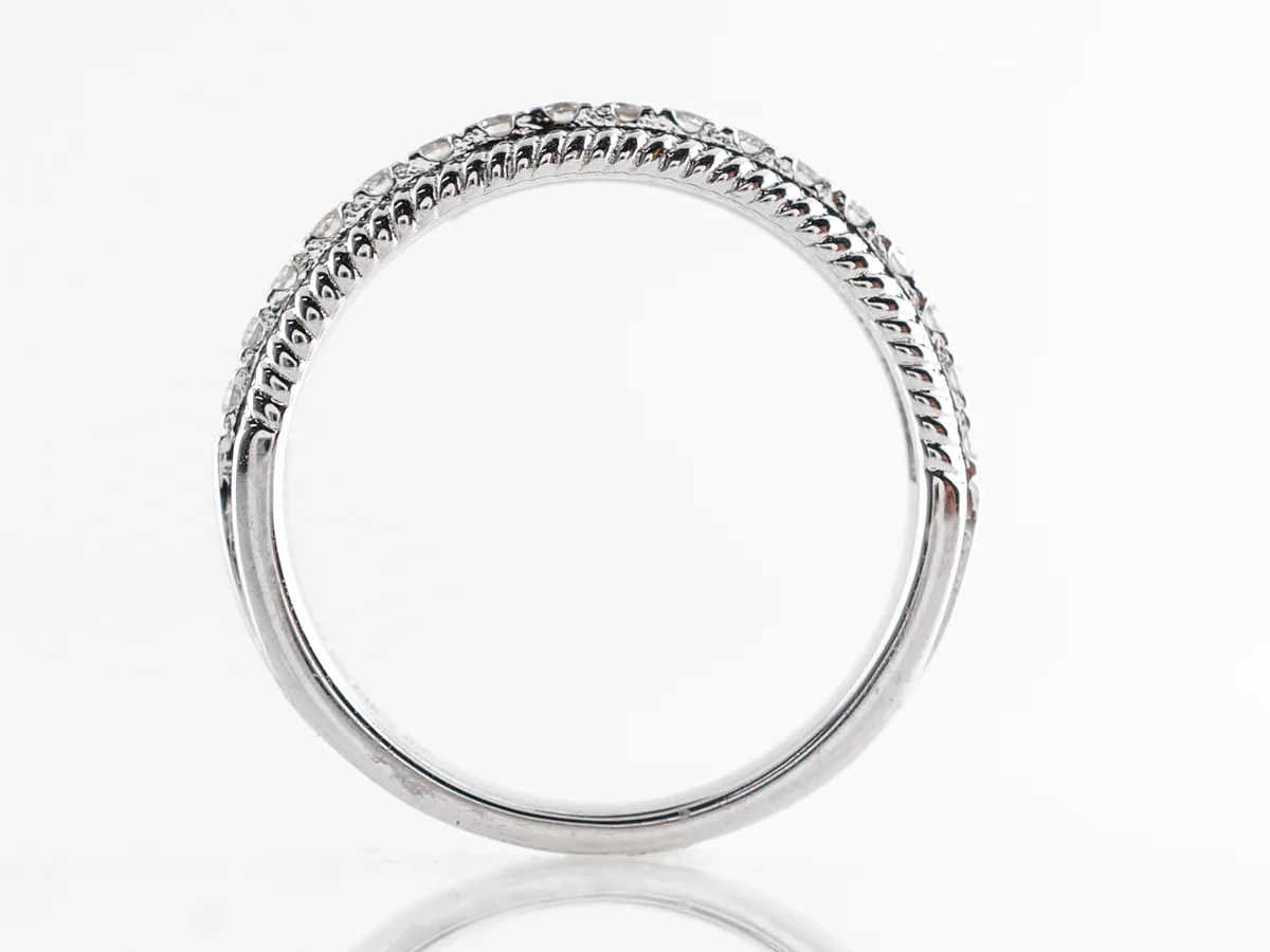 Round Brilliant .23 Carat Diamond Wedding Band 14k - Image 4