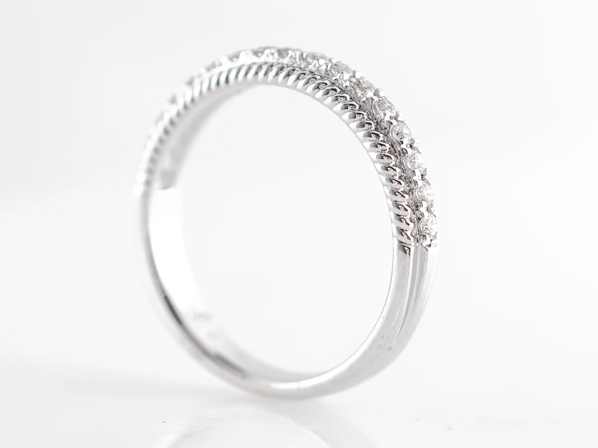Round Brilliant .23 Carat Diamond Wedding Band 14k - Image 5