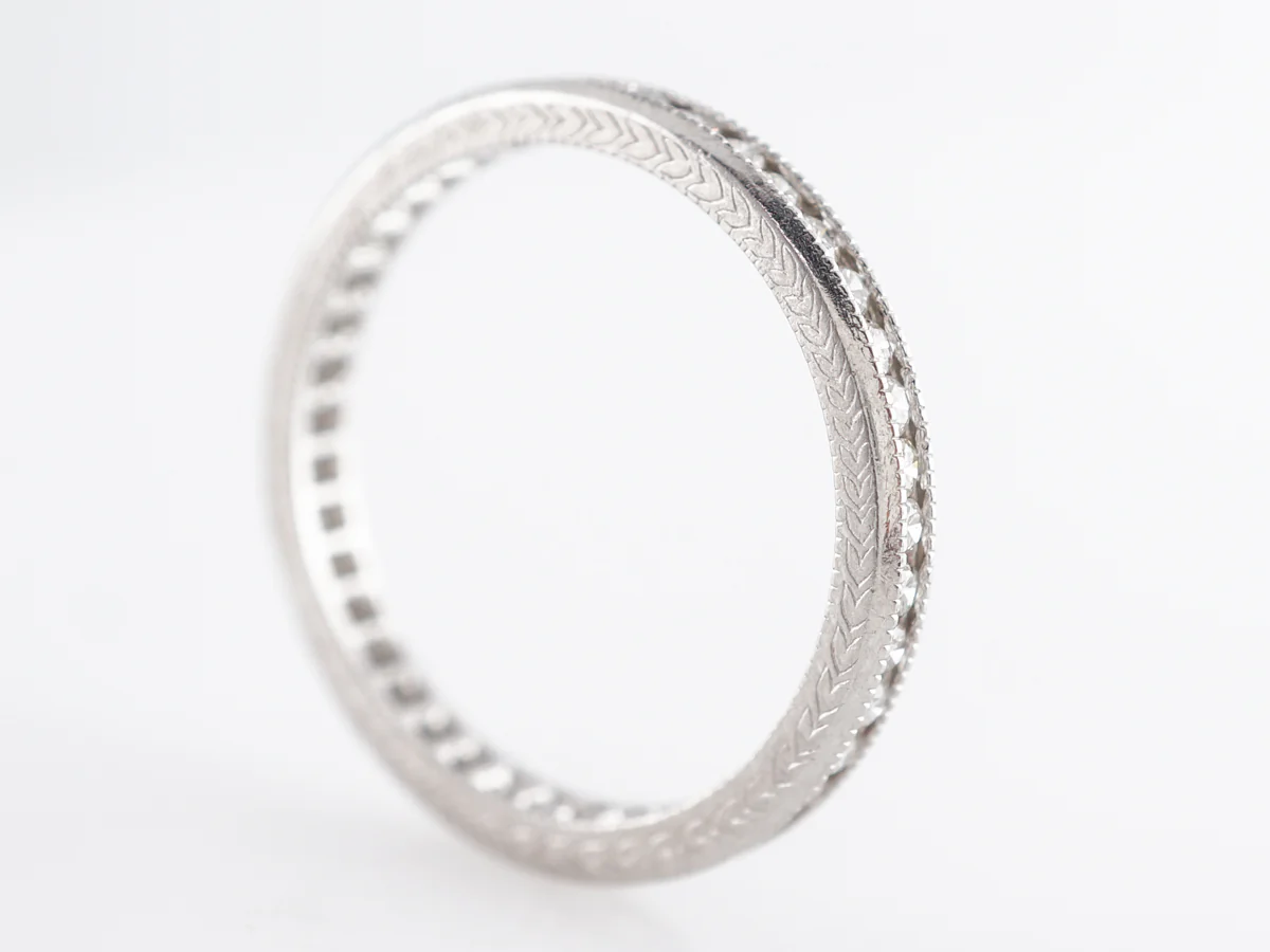 Round Brilliant Diamond Eternity Wedding Band in Platinum - Image 3