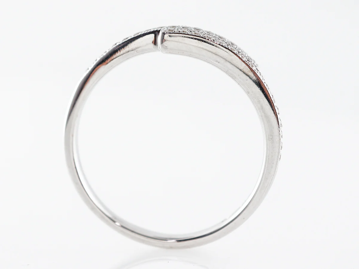 Round Diamond Stacking Ring in 14k White Gold - Image 5