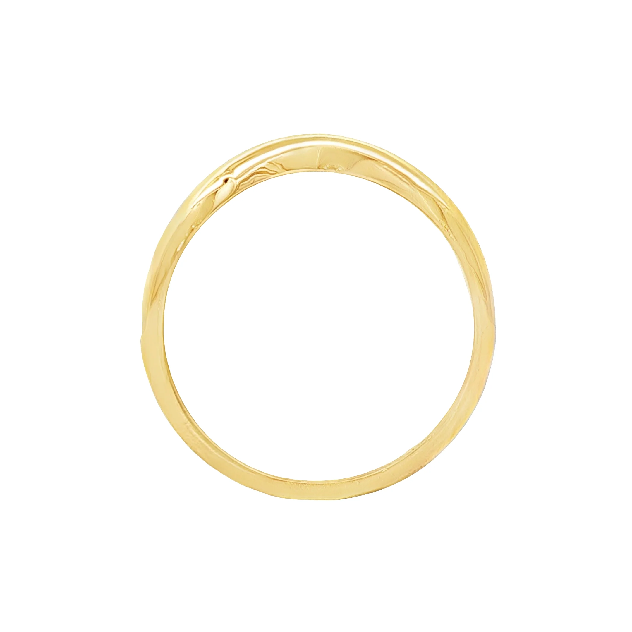Rounded Bubble Contour Wedding Band 14k Yellow Gold - Image 4