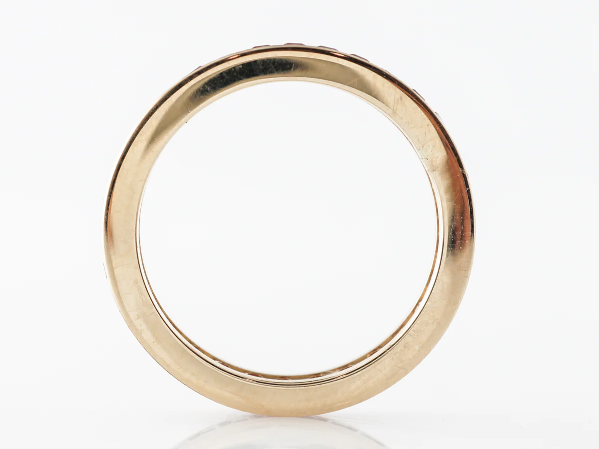 Ruby Eternity Wedding Band in 14k Yellow Gold - Image 2
