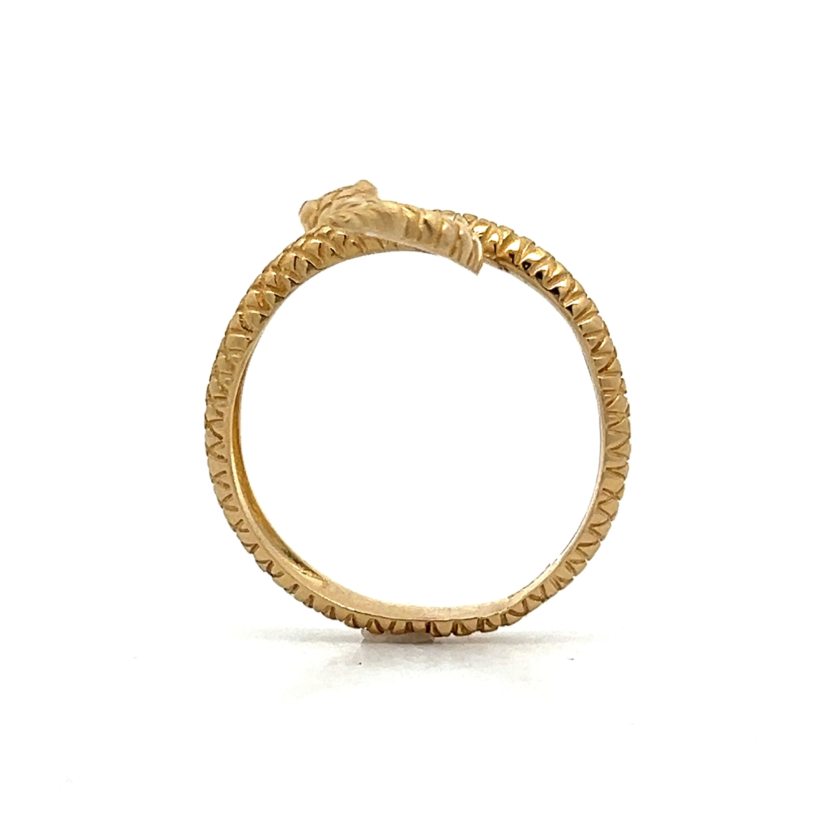 Ruby Eye Snake Ring in 14k Yellow Gold - Image 5