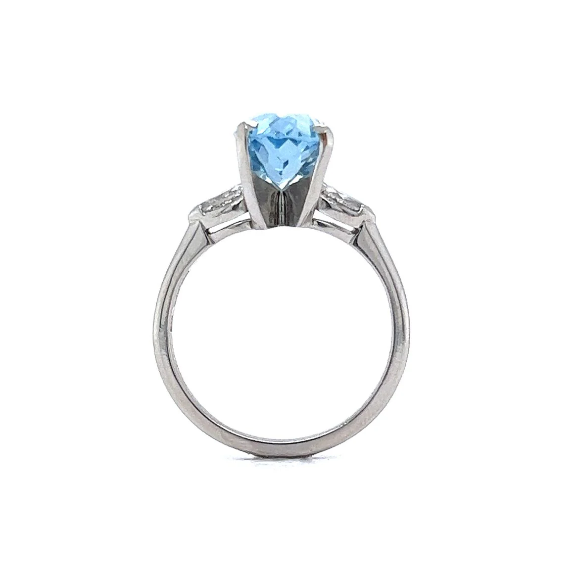 Santa Maria Aquamarine & Diamond Ring in Platinum - Image 4