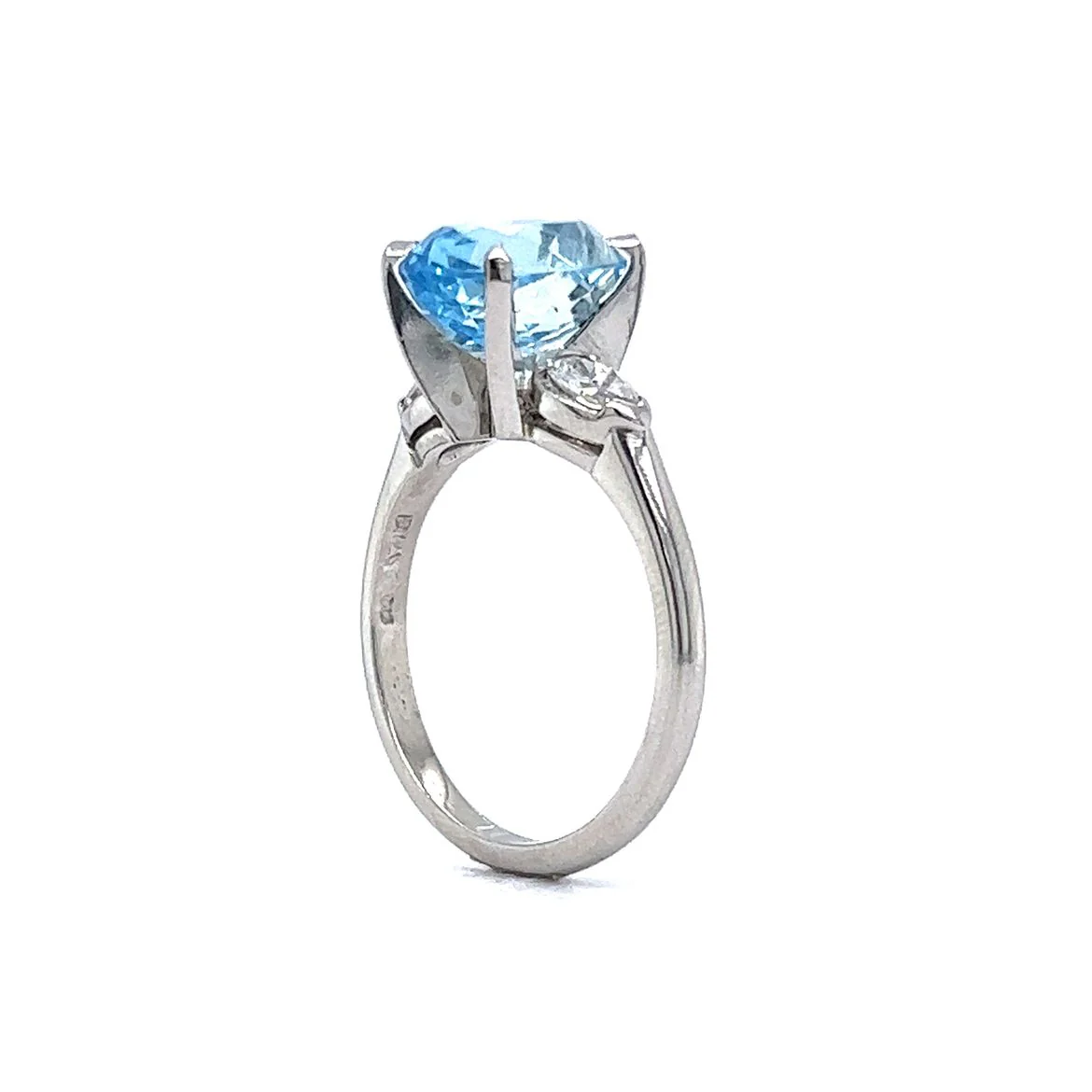 Santa Maria Aquamarine & Diamond Ring in Platinum - Image 5