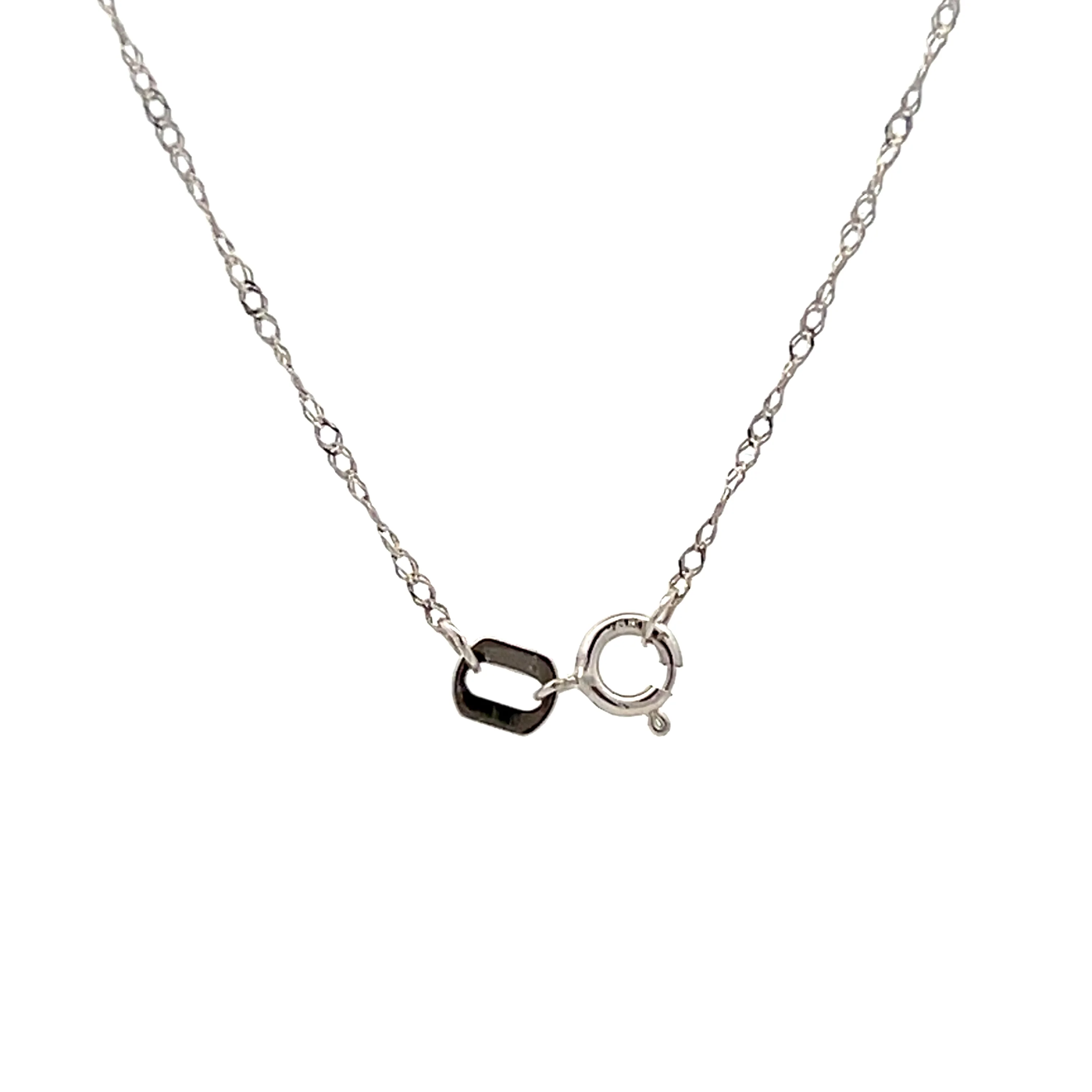 Sapphire & Diamond Bar Pendant Necklace in Platinum - Image 4