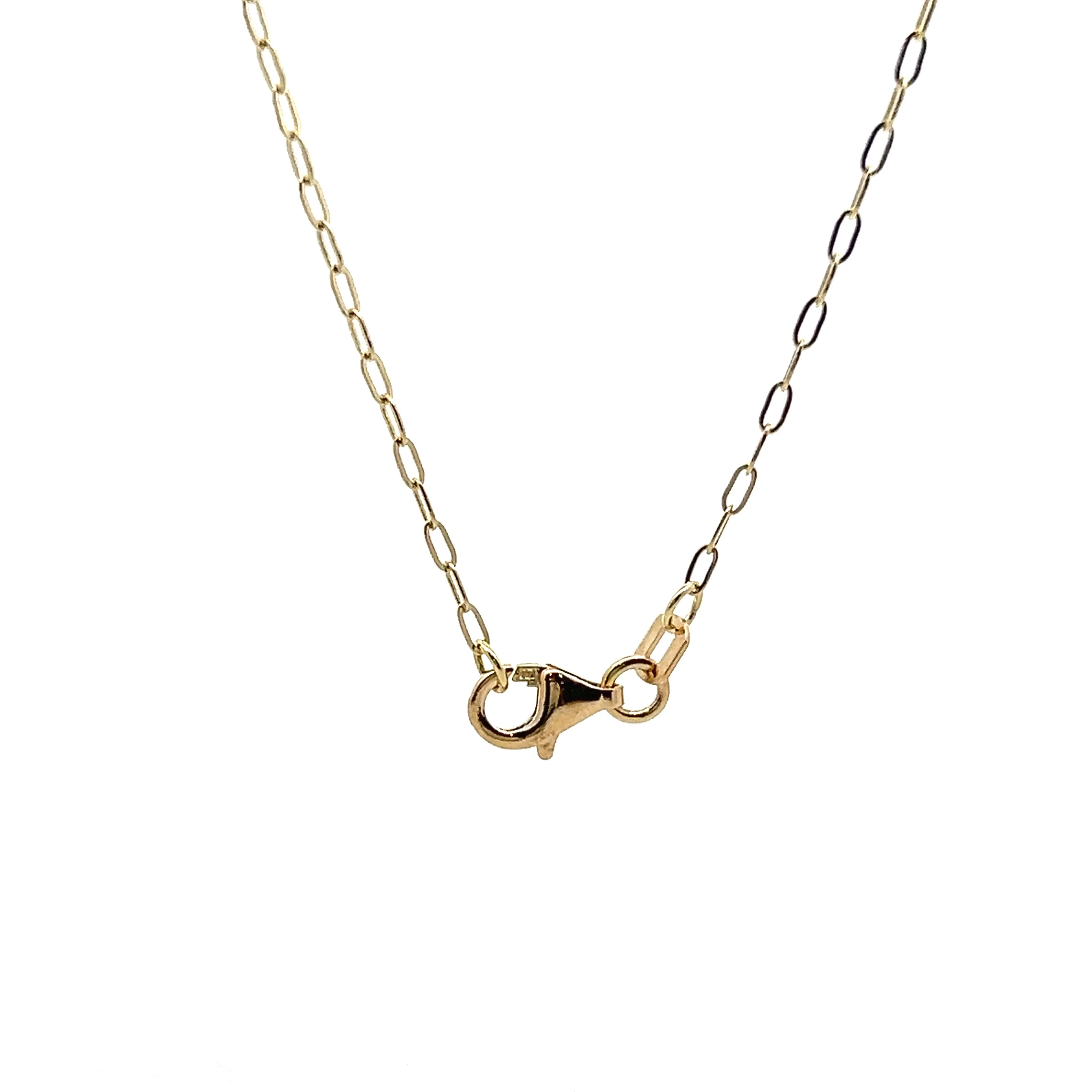 Sapphire & Diamond Evil Eye Pendant in 14k Yellow Gold - Image 4