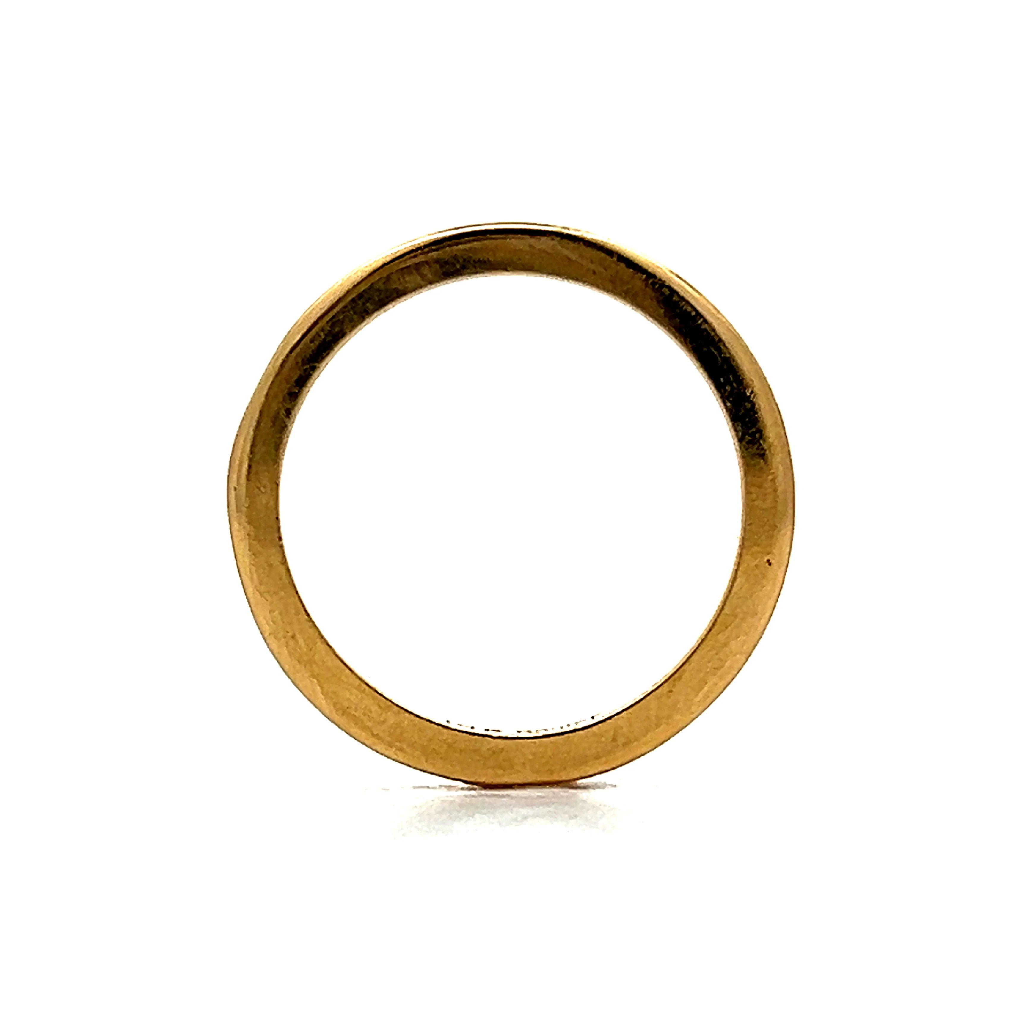 Indented Stacking Band in 14k Yellow Gold - Image 4