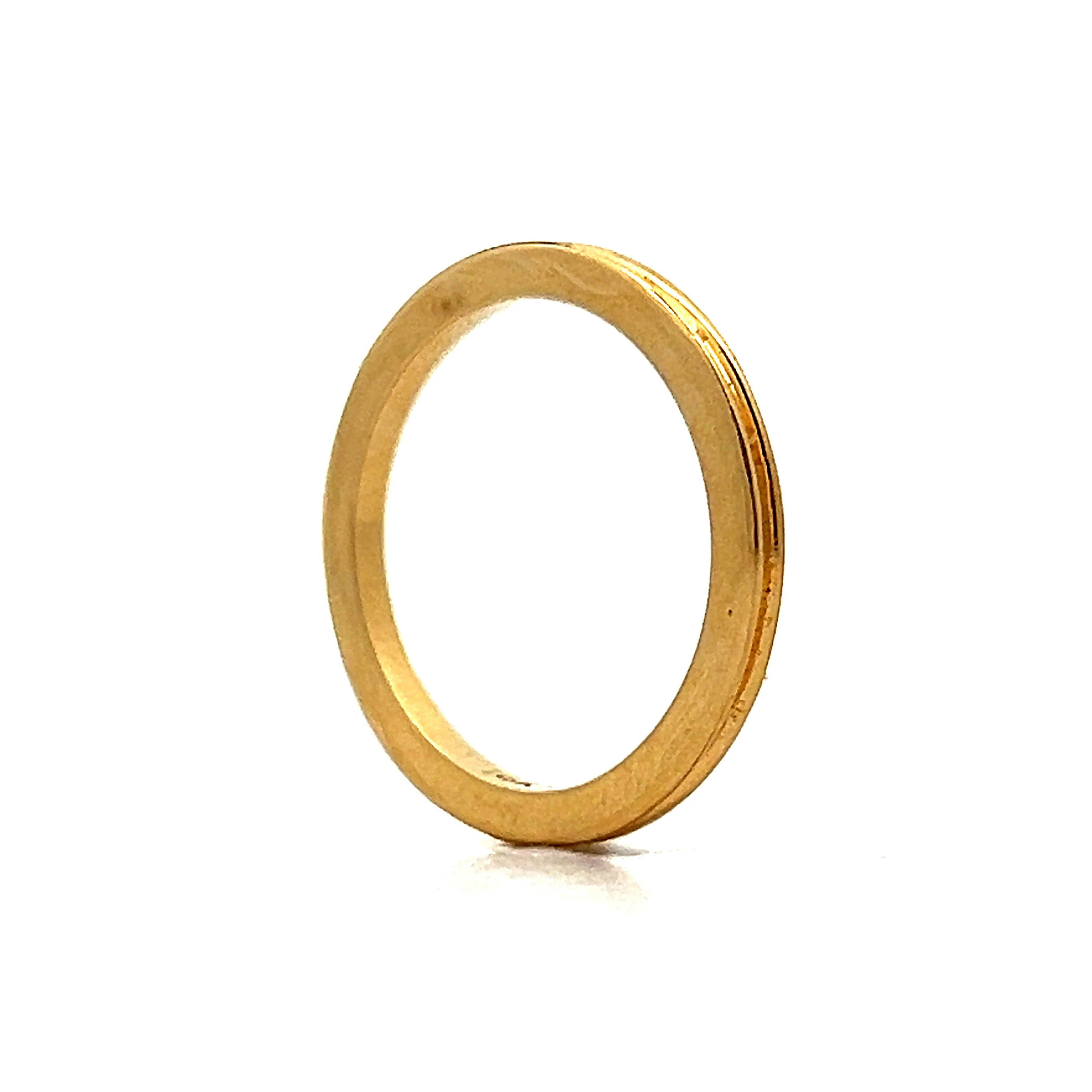 Indented Stacking Band in 14k Yellow Gold - Image 5