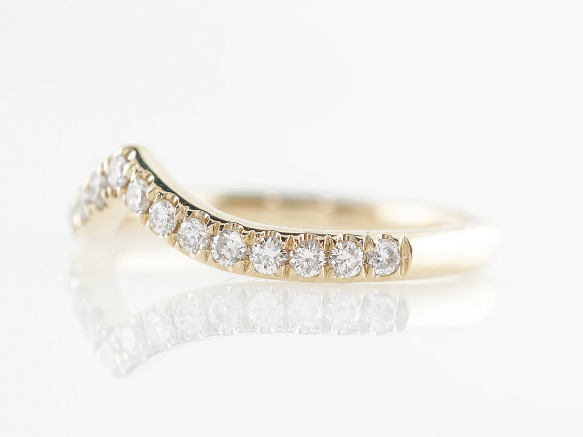 Shadow Diamond Wedding Band in 14k Yellow Gold - Image 2