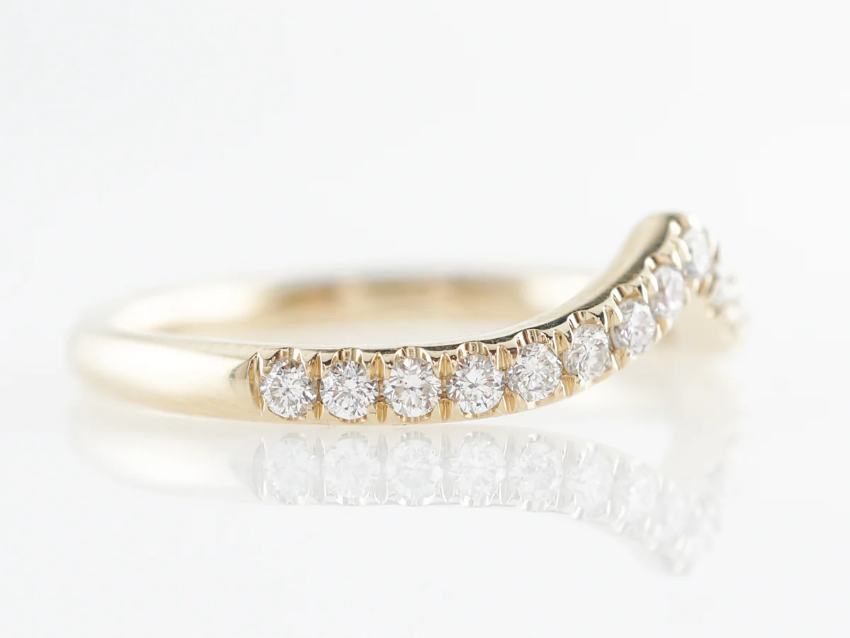 Shadow Diamond Wedding Band in 14k Yellow Gold - Image 3