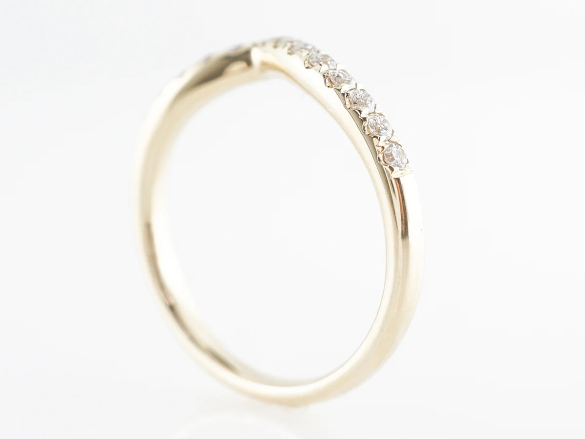 Shadow Diamond Wedding Band in 14k Yellow Gold - Image 4