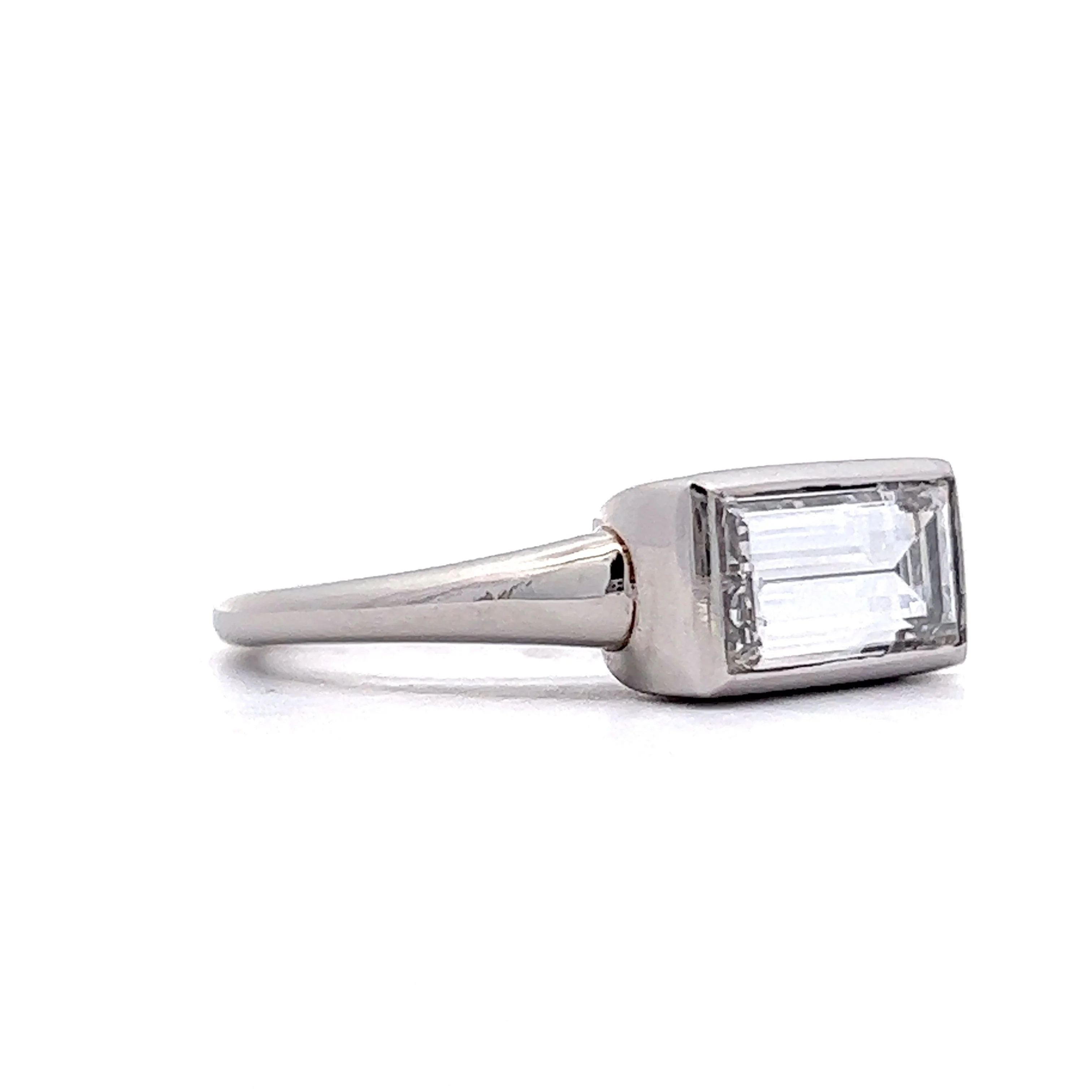 2.00 Emerald Cut Diamond Engagement Ring in Platinum - Image 3