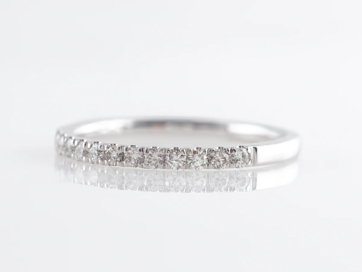 Simple .25 Diamond Band in 14k White Gold - Image 2