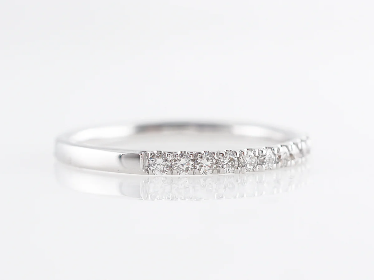 Simple .25 Diamond Band in 14k White Gold - Image 3
