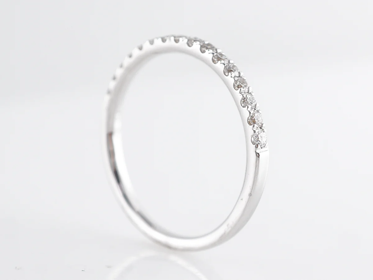 Simple .25 Diamond Band in 14k White Gold - Image 5