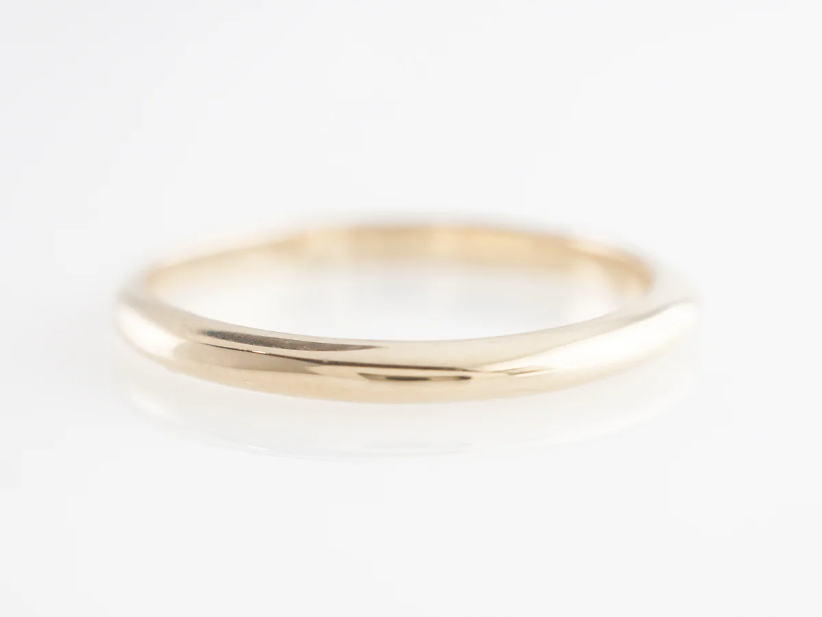 Simple 2mm Wedding Band in 14k Yellow Gold