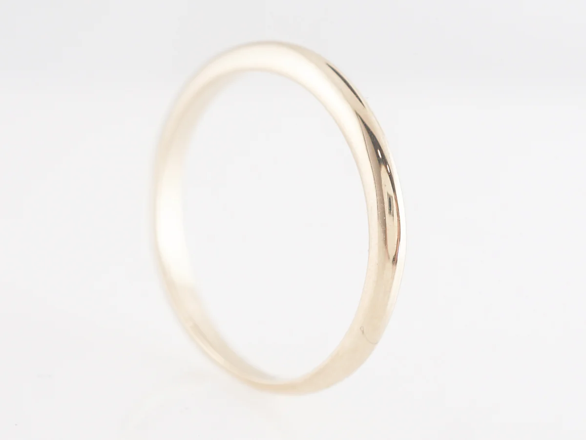 Simple 2mm Wedding Band in 14k Yellow Gold - Image 3