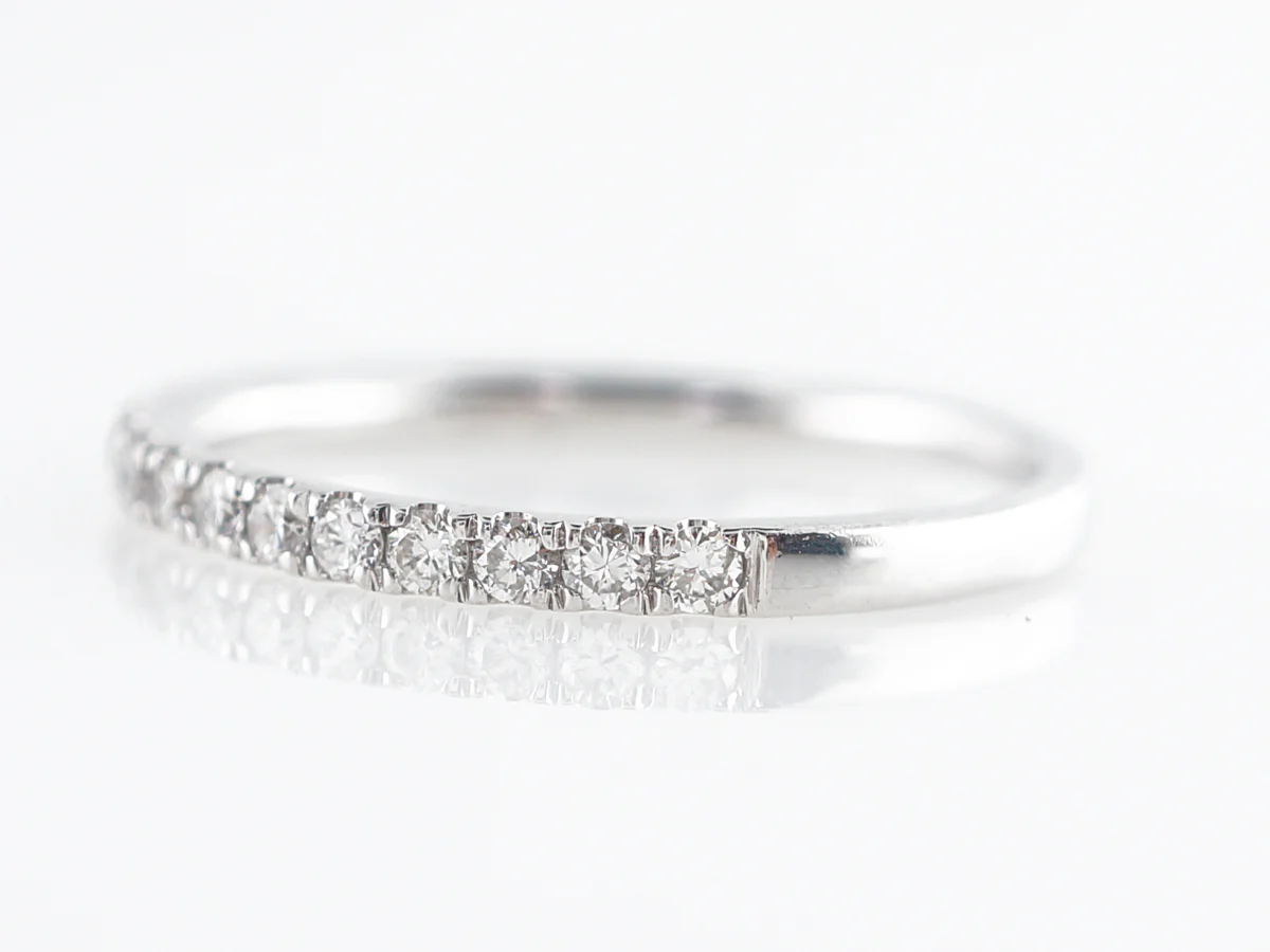 Simple .32 Carat Diamond Band in 14k White Gold - Image 2
