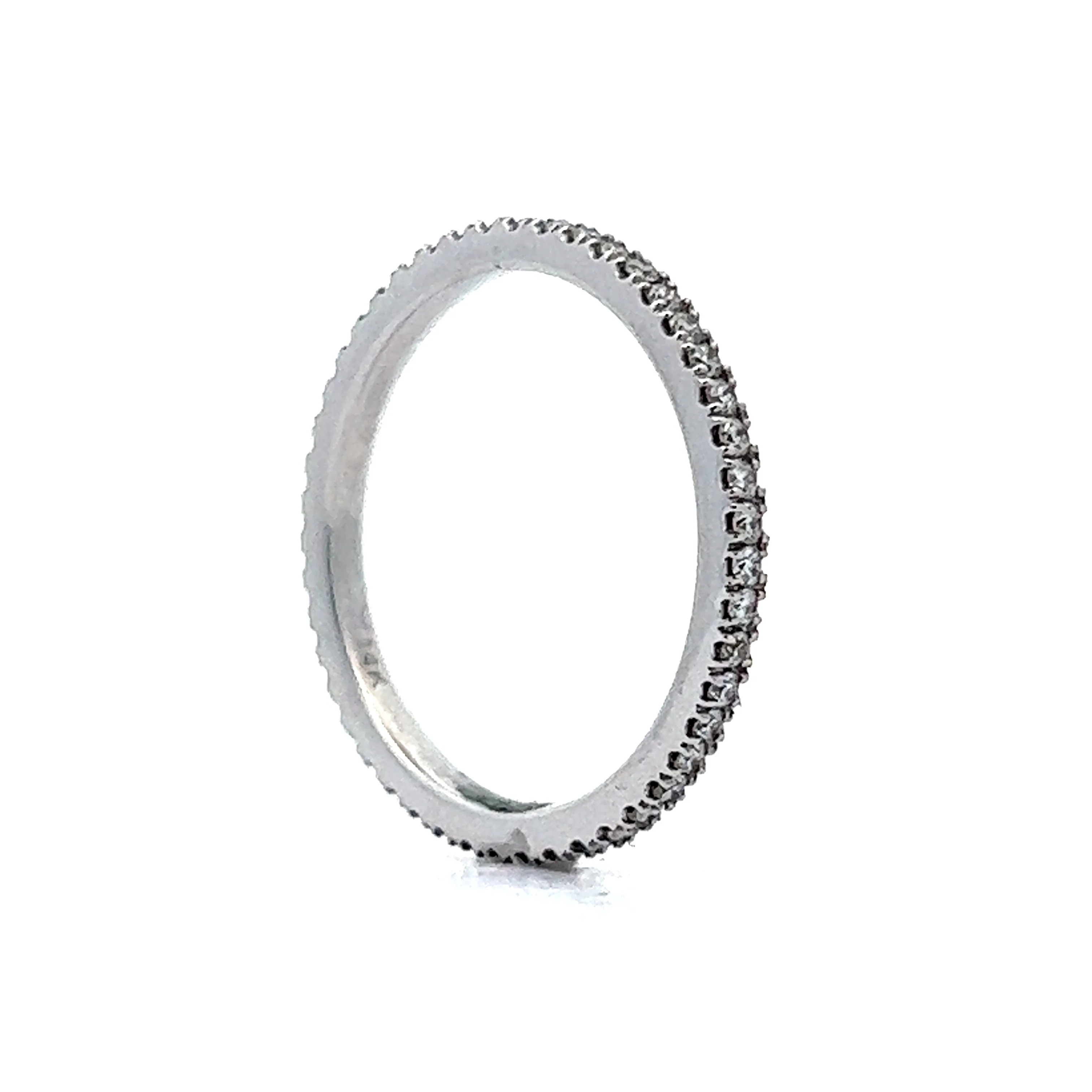 Simple Diamond Eternity Band in 14k White Gold - Image 5