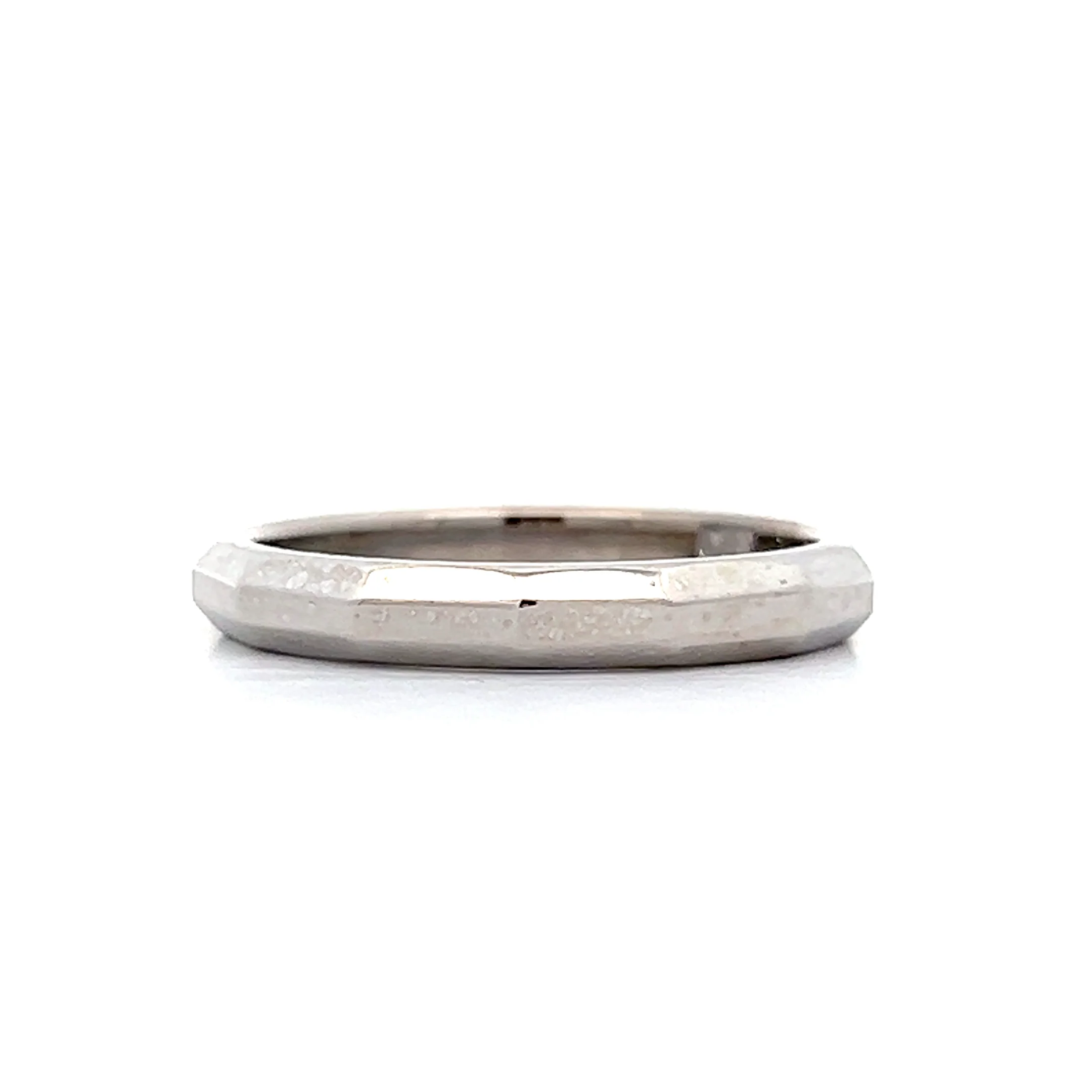 Simple Geometric Shaped Wedding Band in 14k - Image 3