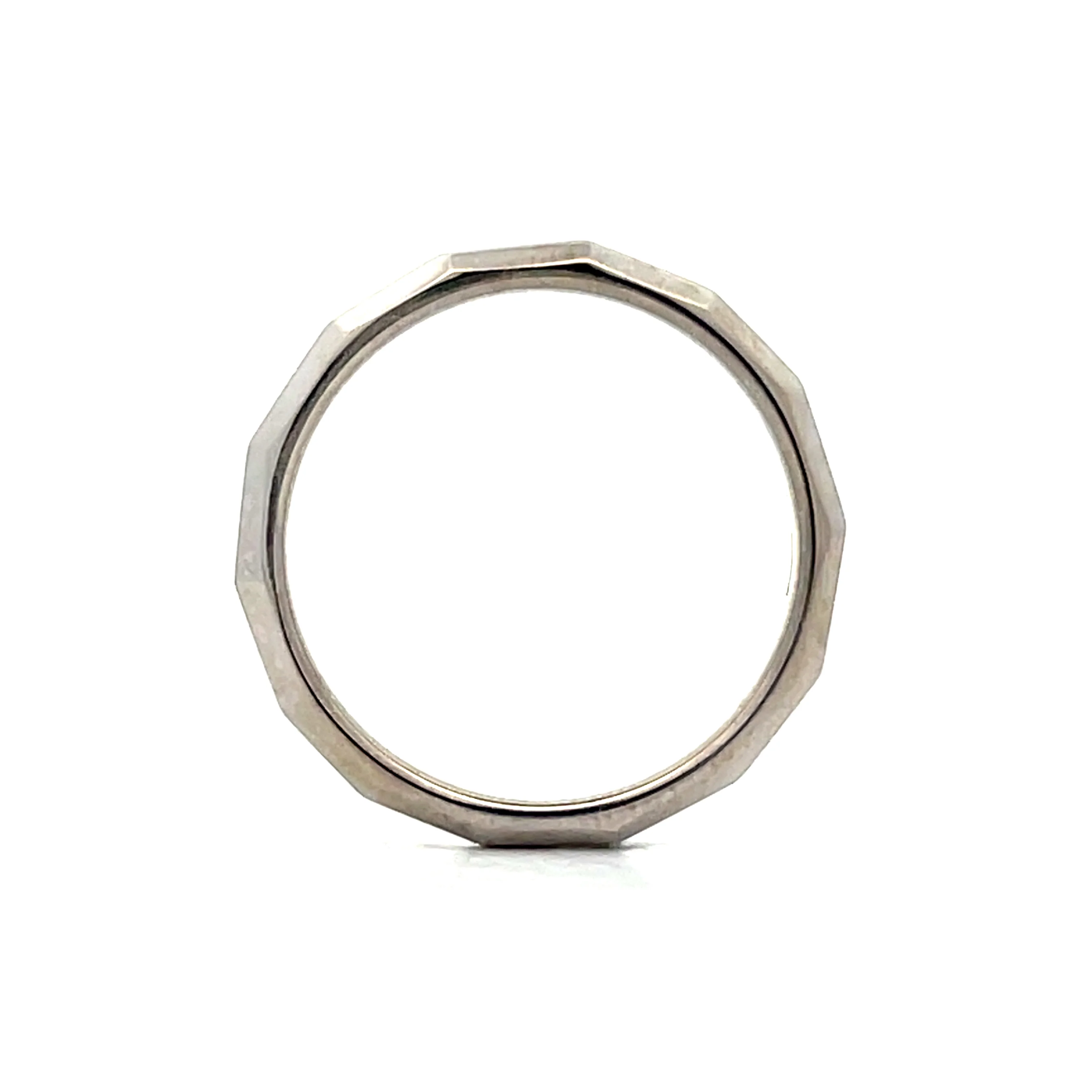 Simple Geometric Shaped Wedding Band in 14k - Image 4