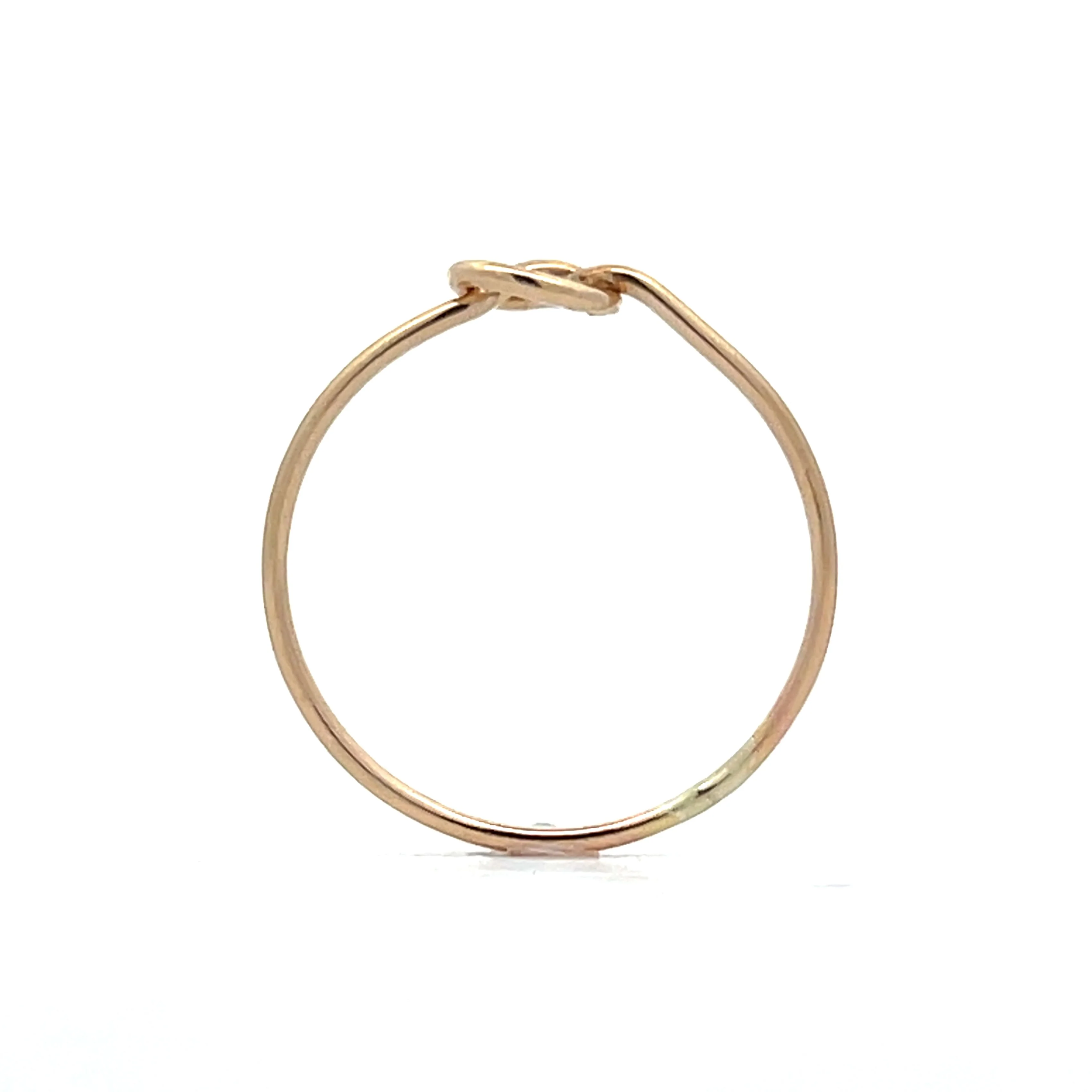 Simple Knot Stacking Ring in 14k Yellow Gold - Image 4